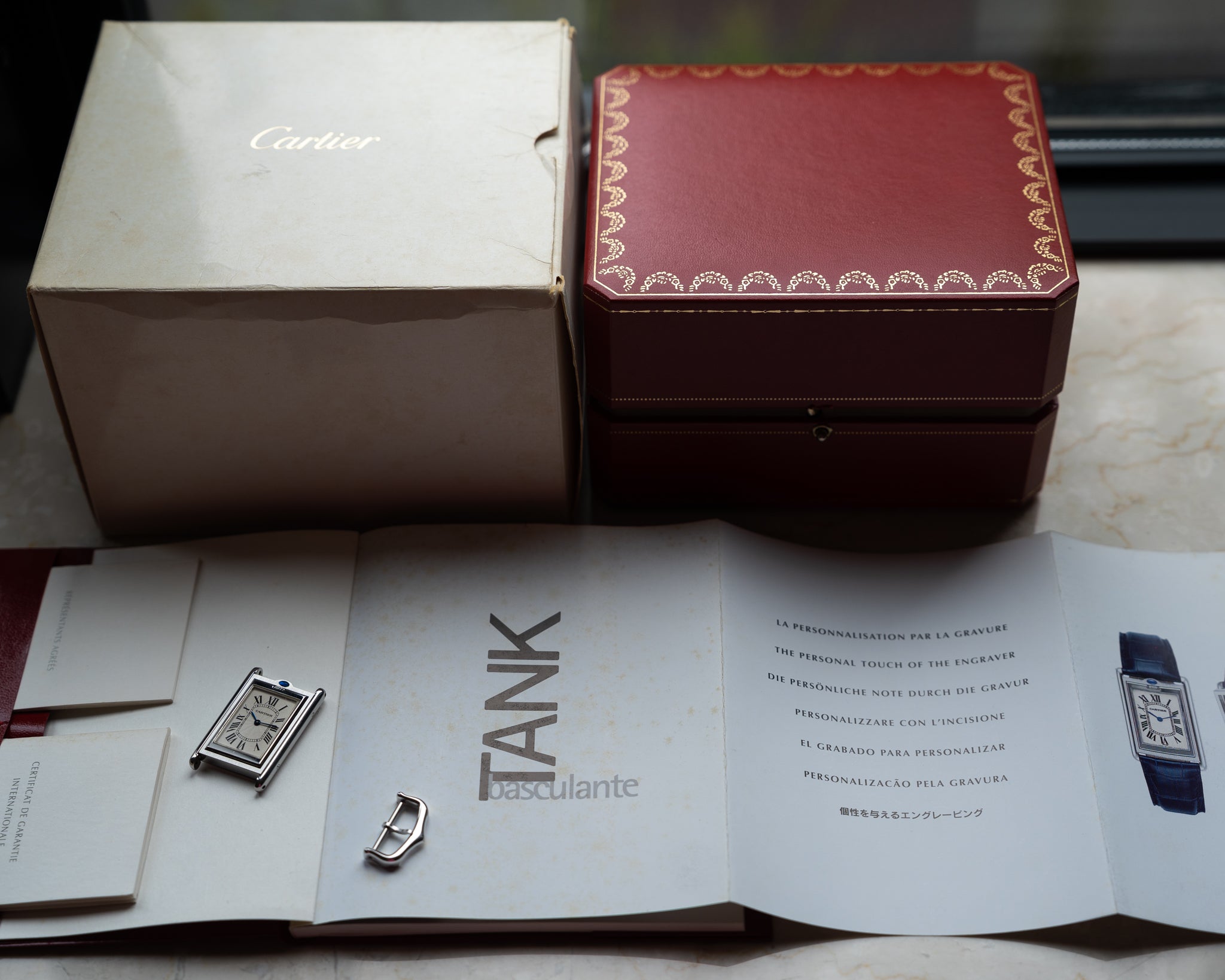 Cartier Tank Basculante ref. 2390 Mechanique, Full Set