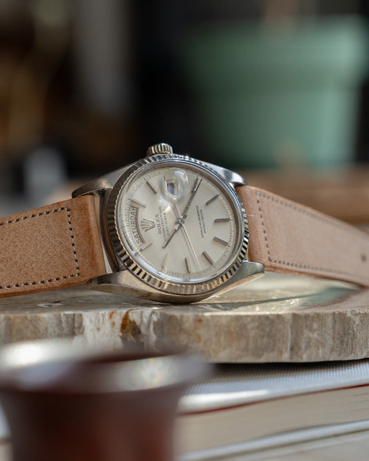 Rolex Day-Date in White Gold ref 1803 non lume Silver Dial from 1974