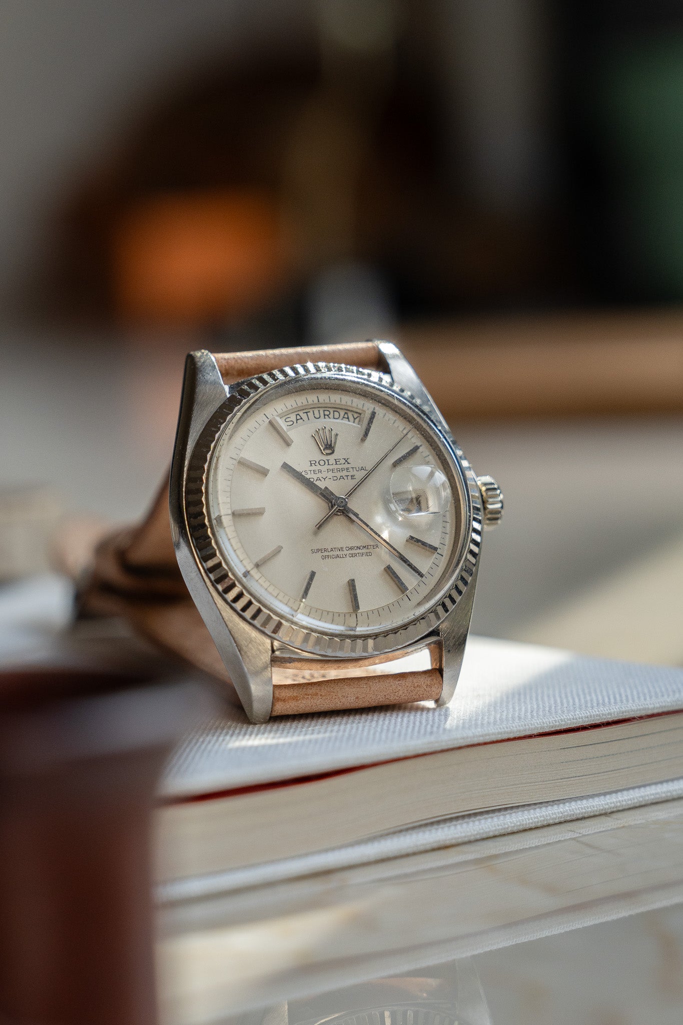 Rolex Day-Date in White Gold ref 1803 non lume Silver Dial from 1974