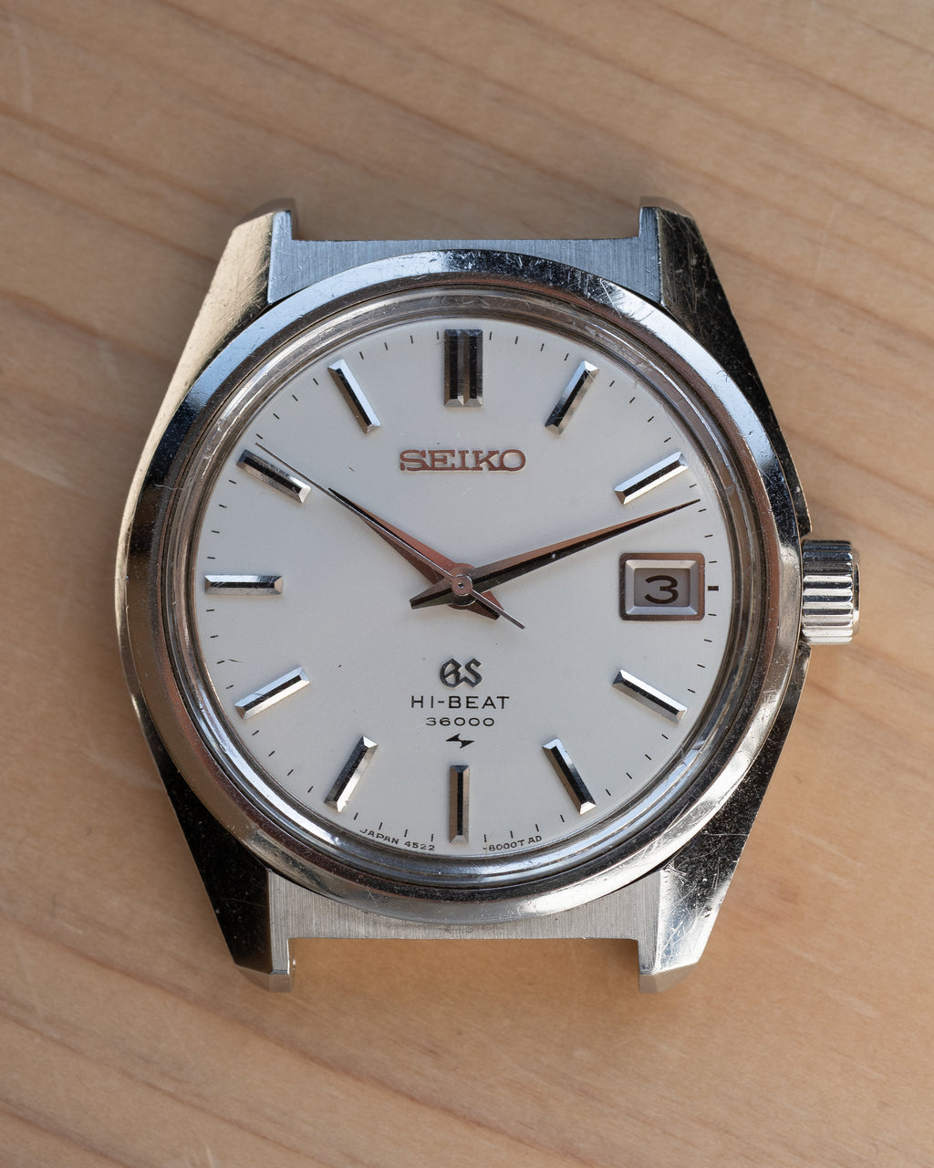 Grand Seiko 4522-8000 in steel, hibeat 1971 Toshiba commemorative edition