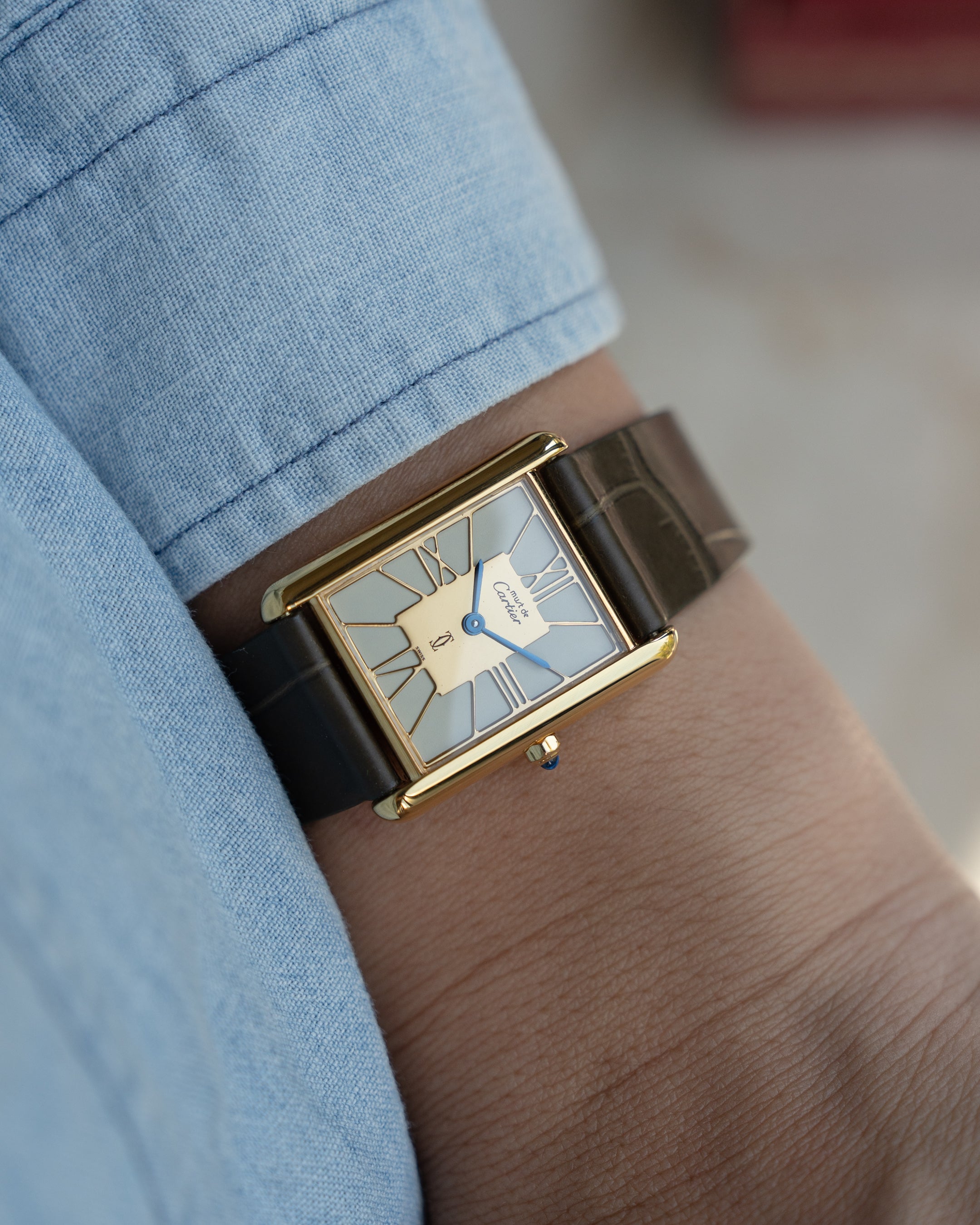 Cartier Must Tank open work numeral dial- ref no.6- LM size