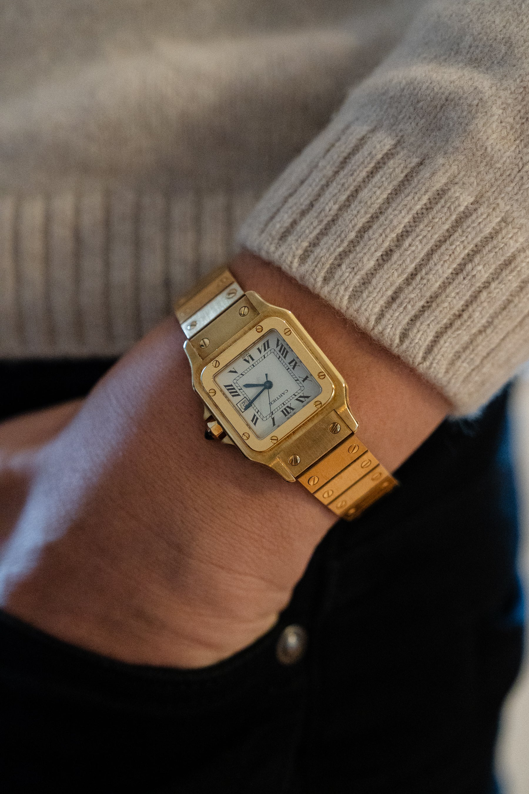 Santos de Cartier “Or Massif” - ref 2964 full gold - MM size -automatic movement - box&papers