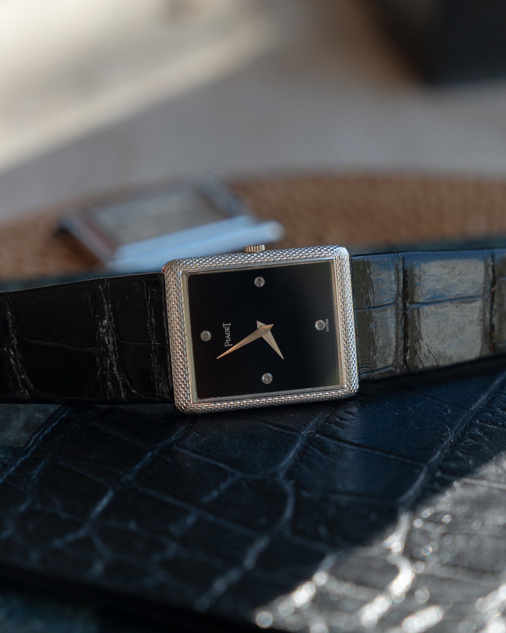 Piaget Protocole ref 9152, Onyx dial with diamond index in white gold
