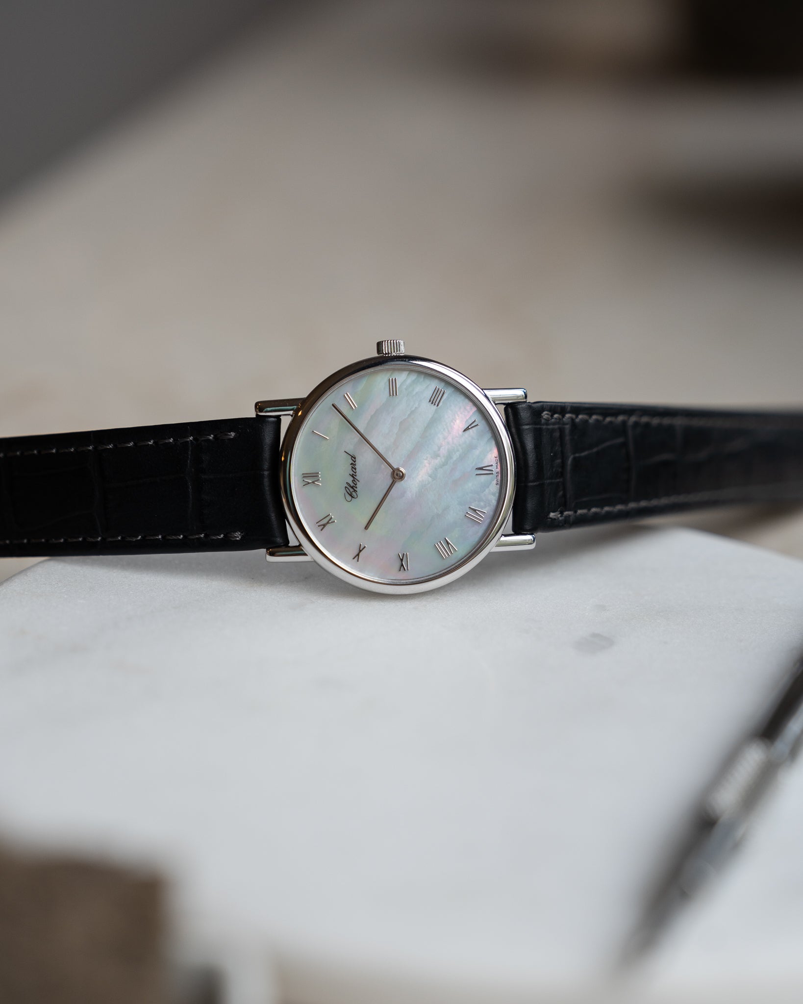Chopard dress watch in White Gold with Mother of Pearl dial, manual wind movement