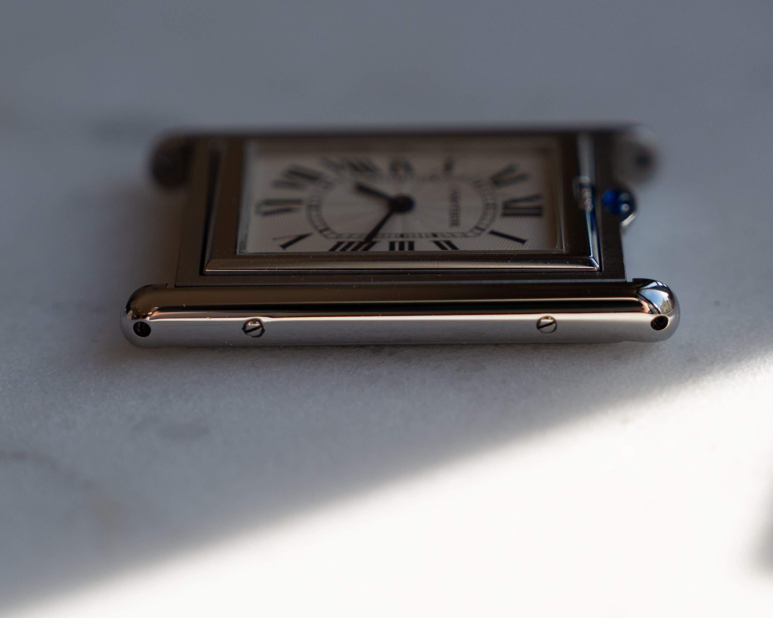 Cartier Tank Basculante in steel, ref. 2390 Mechanique, Full Set