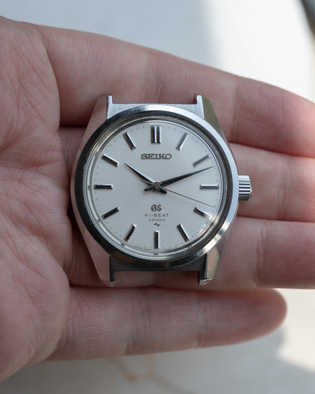 Grand Seiko 4520-8000 in steel, hibeat 1968 June
