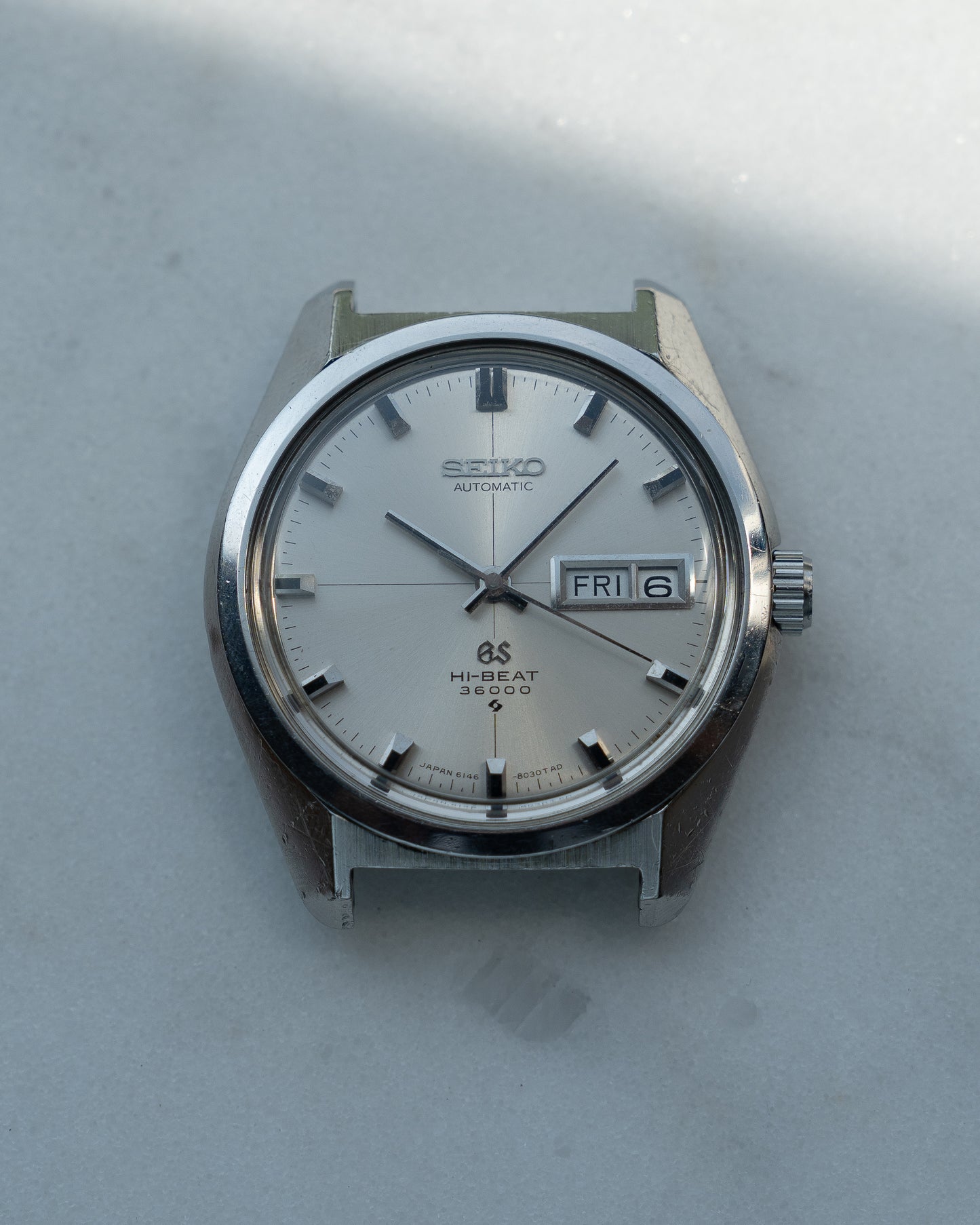 Grand Seiko 6146-8000 cross hair dial in steel, October 1968