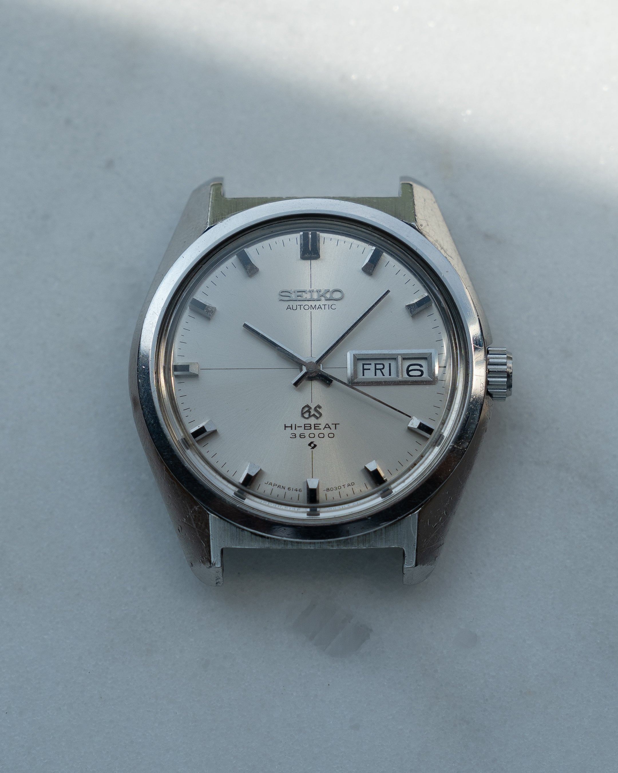 Grand Seiko 6146-8000 cross hair dial in steel, October 1968