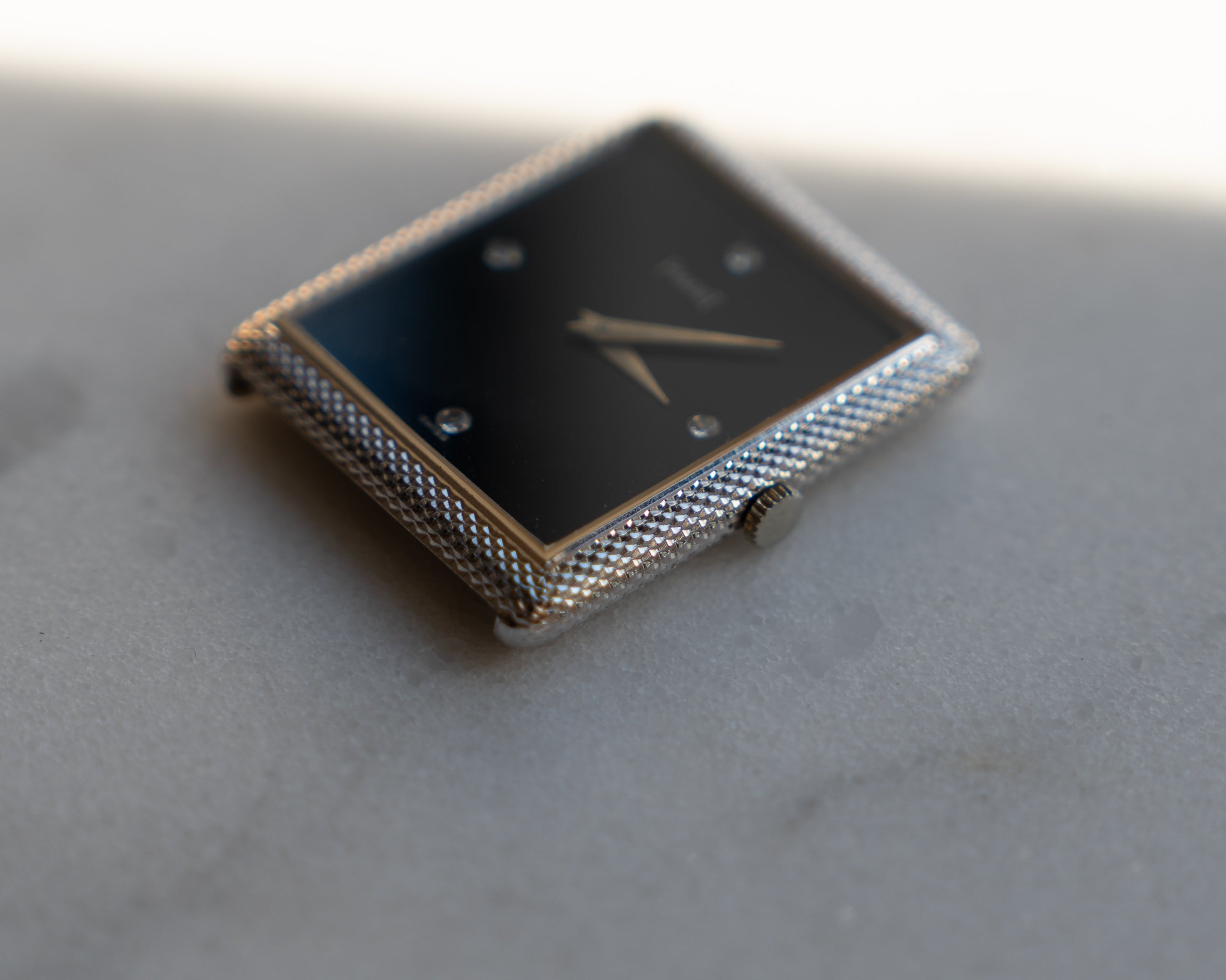 Piaget Protocole ref 9152, Onyx dial with diamond index in white gold