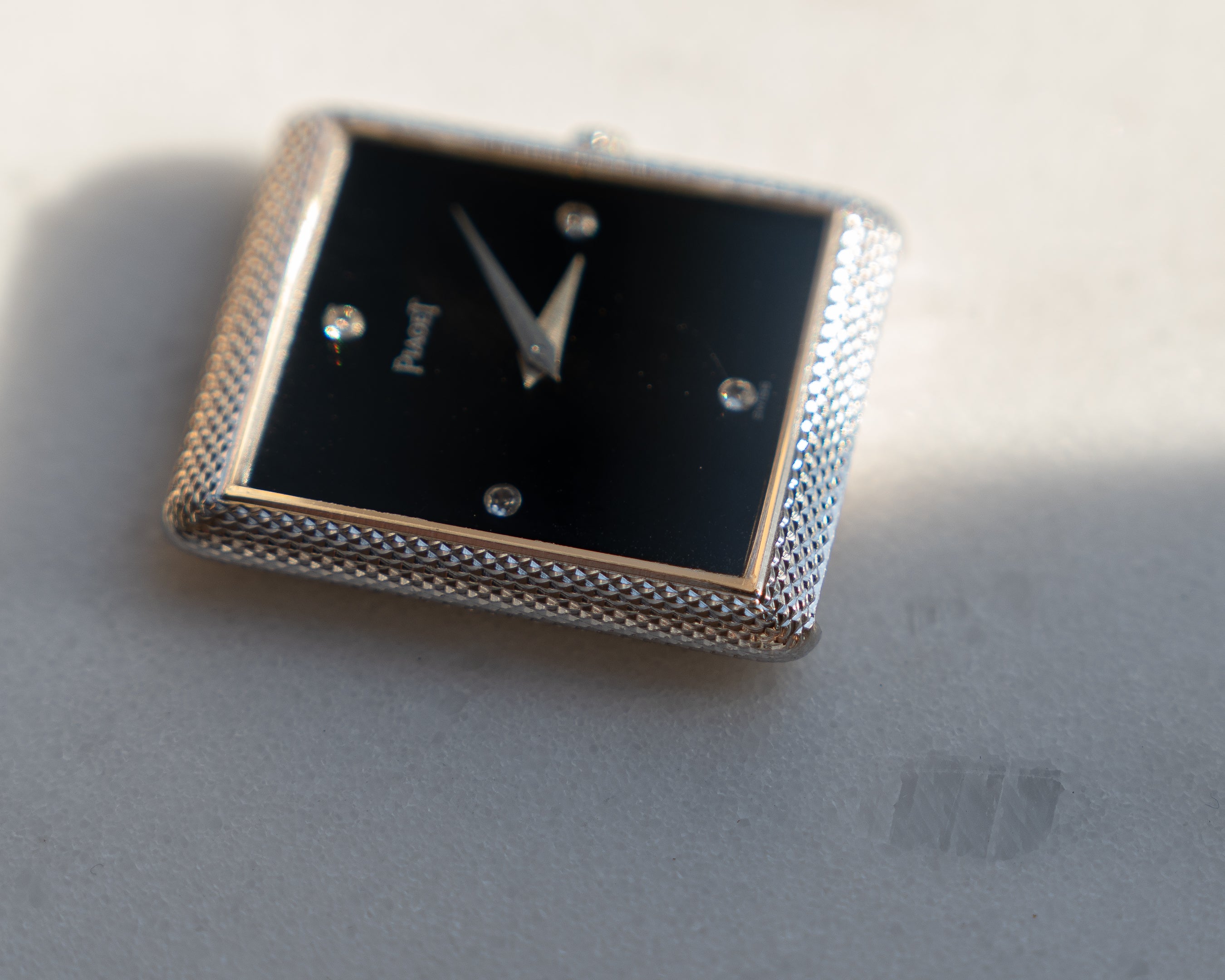 Piaget Protocole ref 9152, Onyx dial with diamond index in white gold