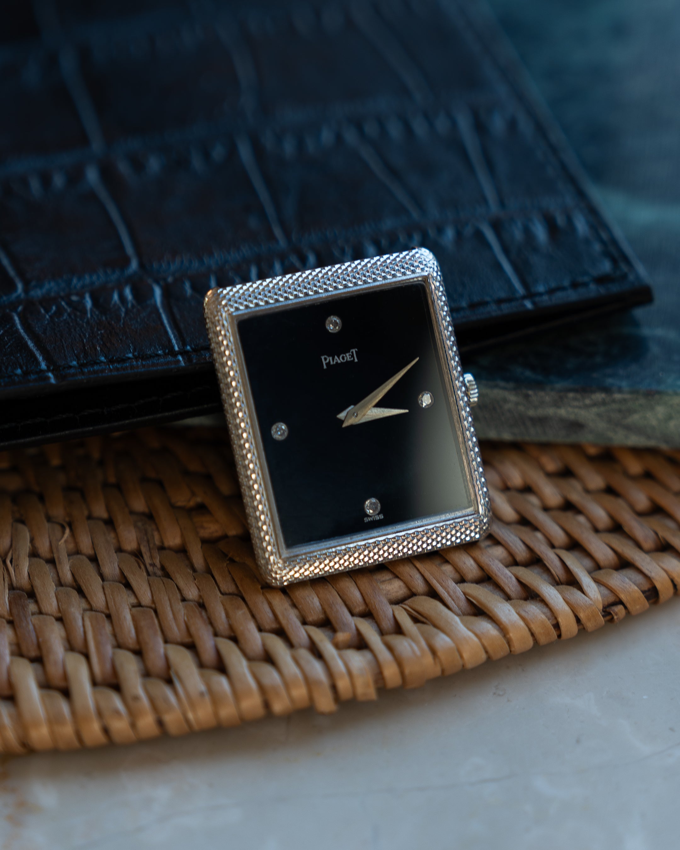 Piaget Protocole ref 9152, Onyx dial with diamond index in white gold