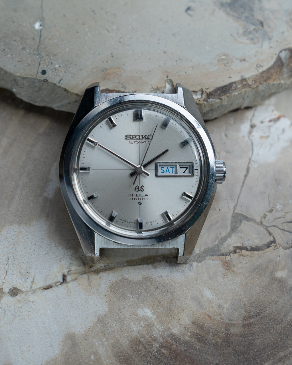 Grand Seiko 6146-8000 cross hair dial in steel, October 1968