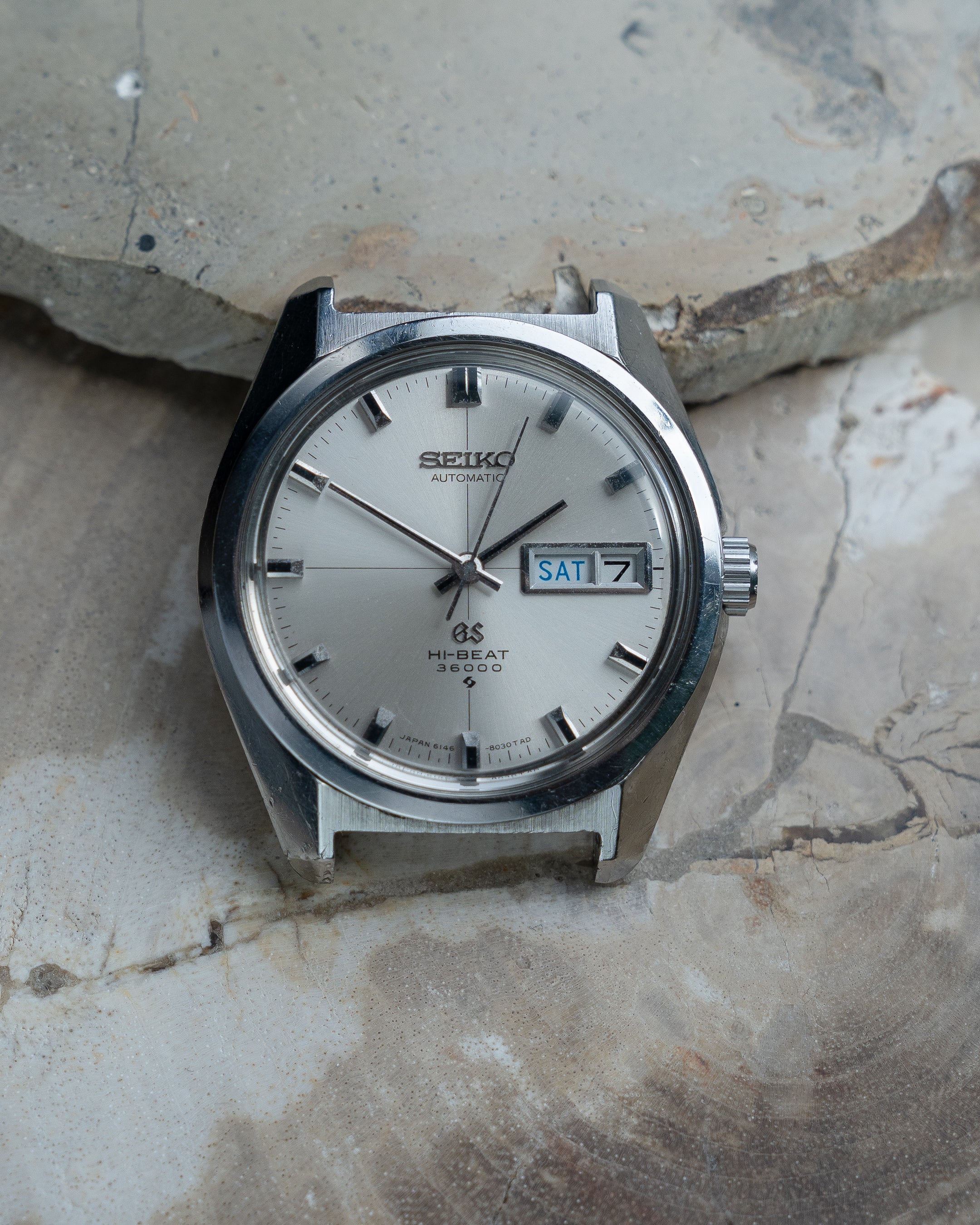 Grand Seiko 6146-8000 cross hair dial in steel, October 1968