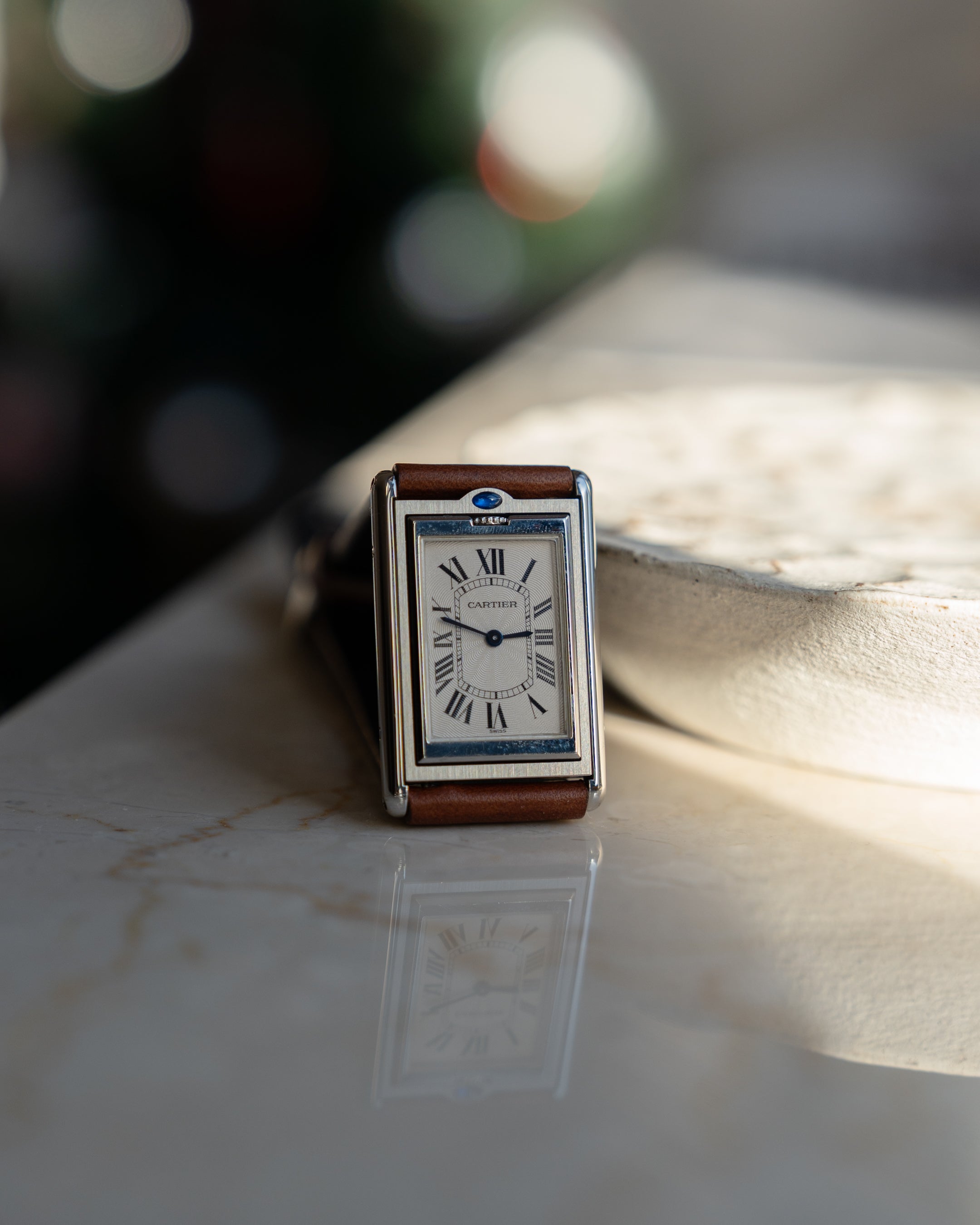 Cartier Tank Basculante in steel, ref. 2390 Mechanique, Full Set