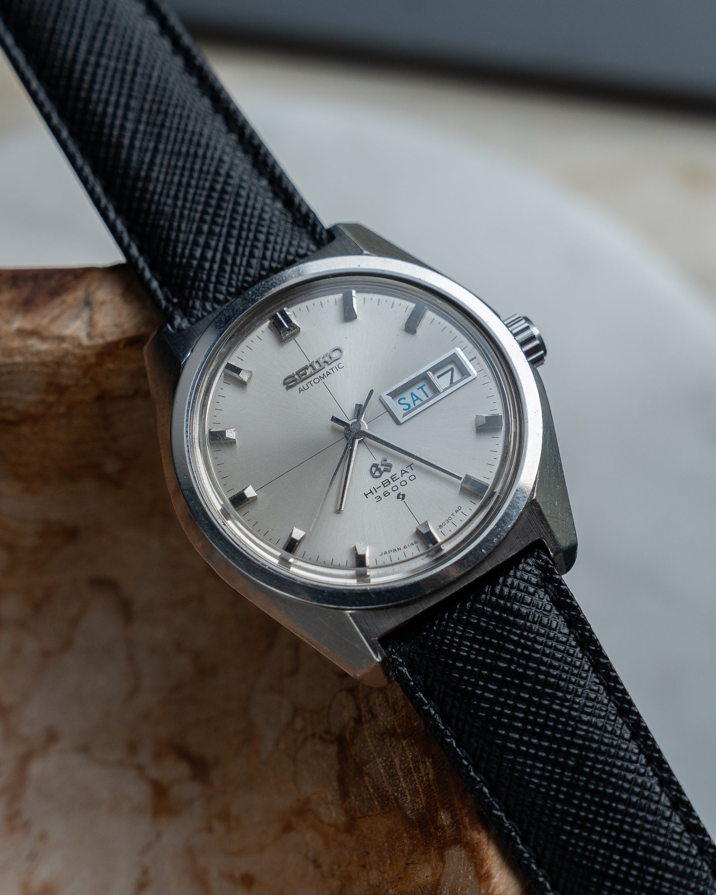 Grand Seiko 6146-8000 cross hair dial in steel, October 1968
