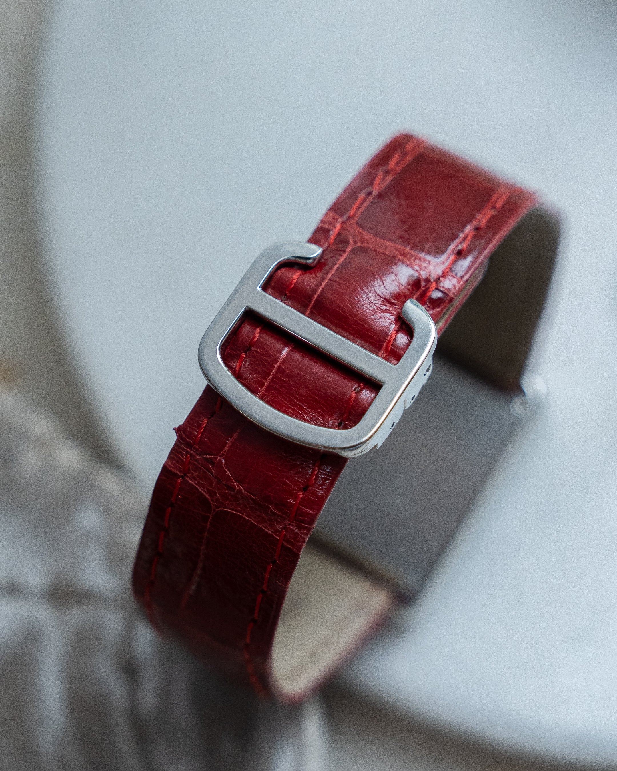 Cartier Tank Solo in steel, reference 3170, pink dial