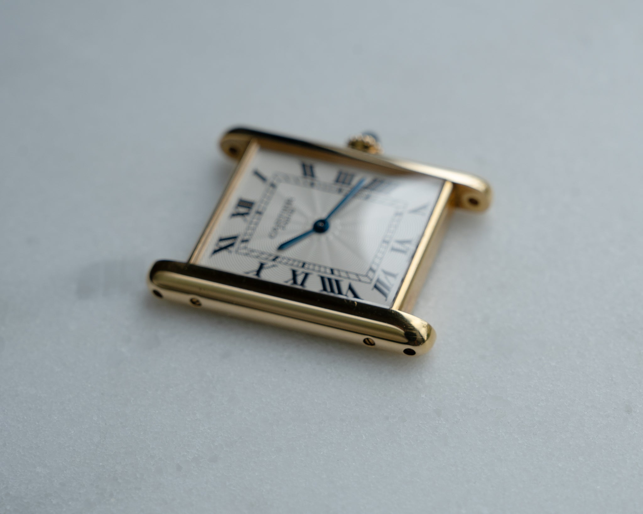 Cartier Tank Louis LM in YG, CPCP "Collection Prive" later rosette dial, full set