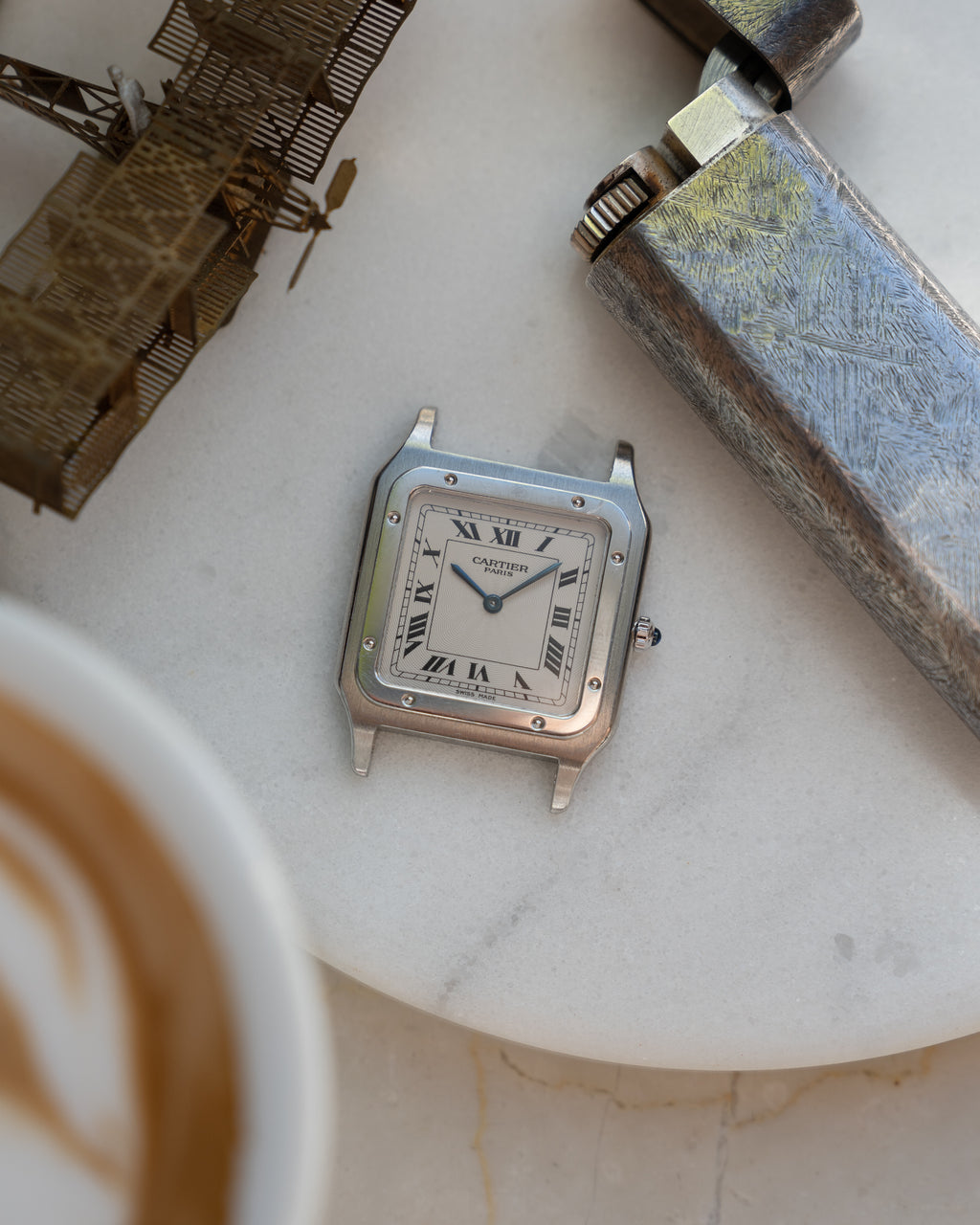 Cartier Santos Dumont Platinum CPCP "Collection Prive", full set