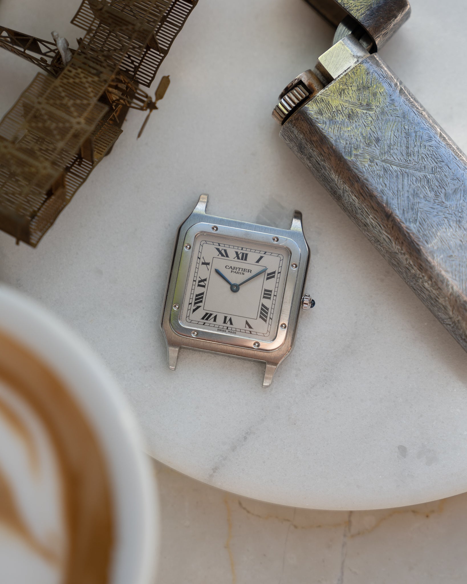 Cartier Santos Dumont Platinum CPCP "Collection Prive", full set