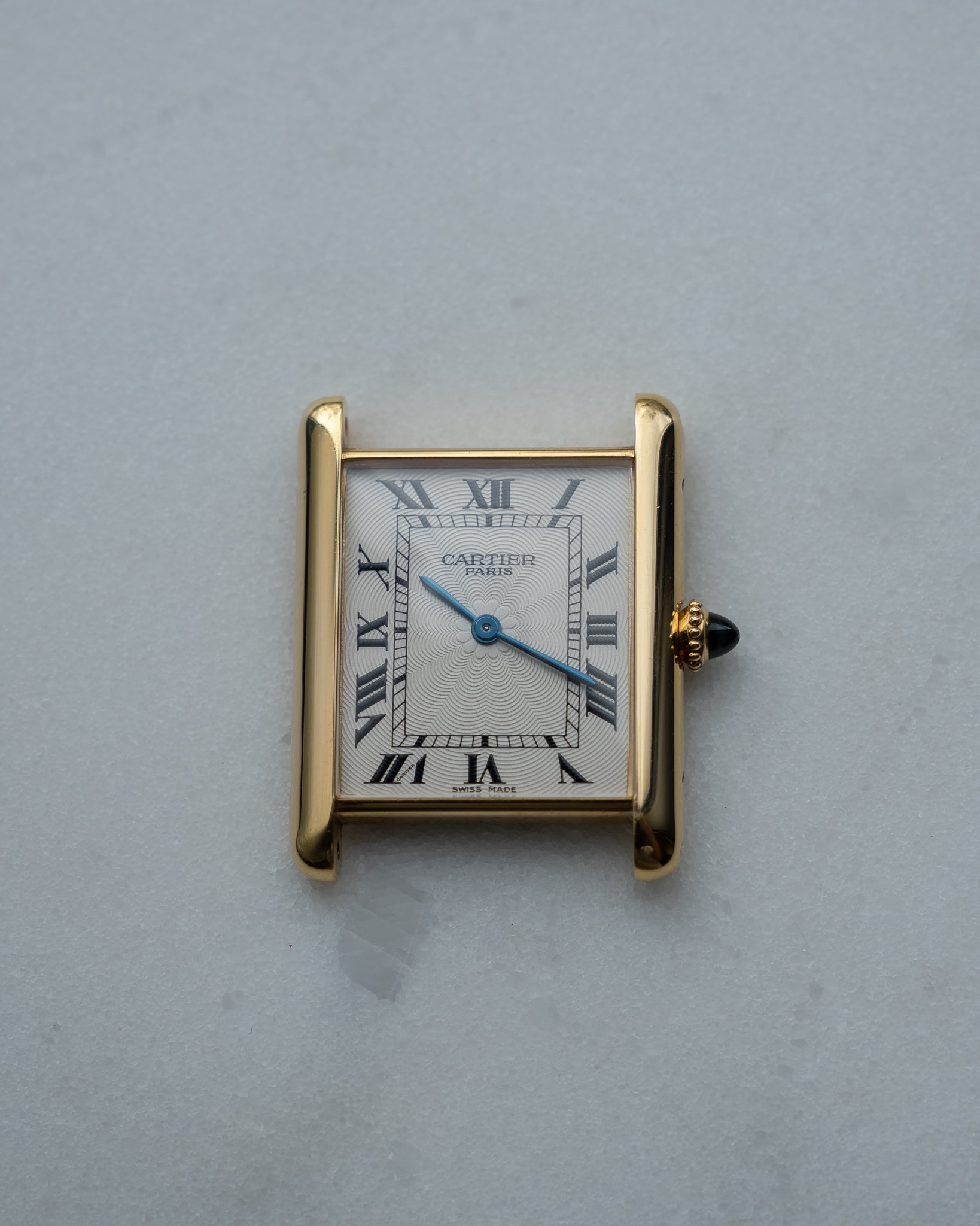 Cartier Tank Louis LM in YG, CPCP "Collection Prive" later rosette dial, full set