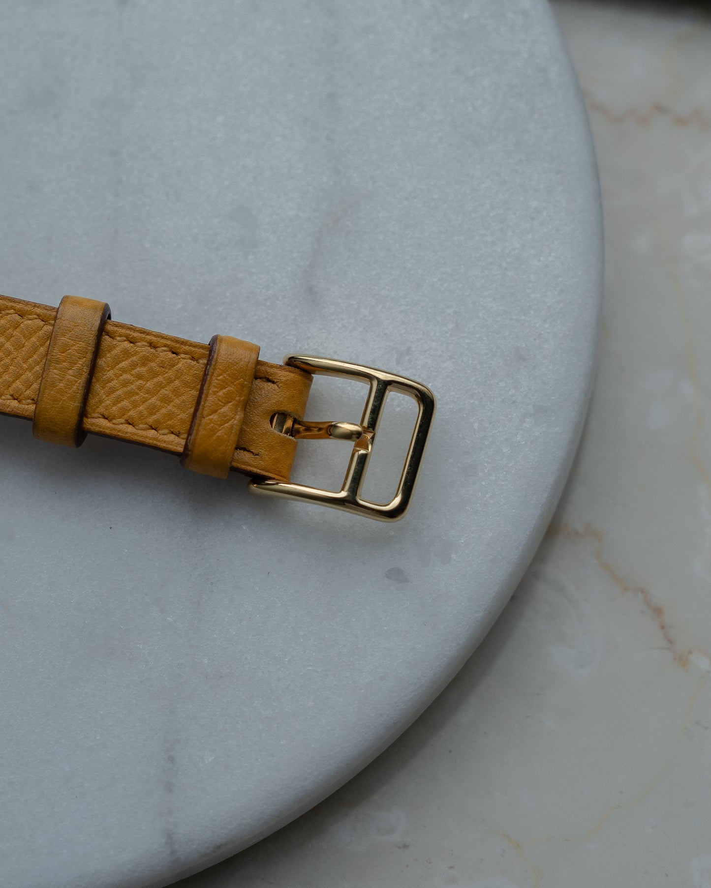 Hermès Kelly Watch with yellow calf leather strap