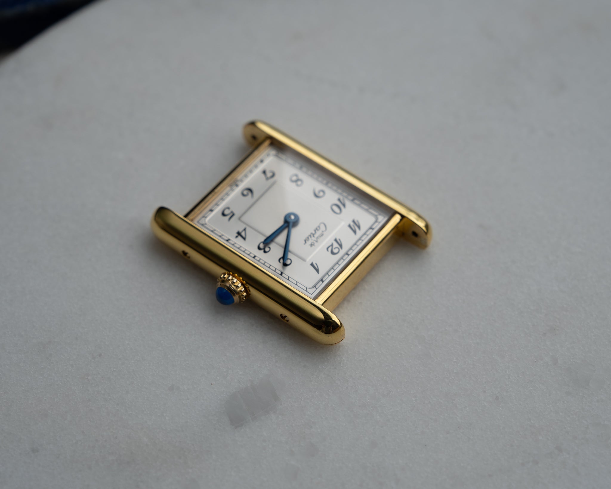Must de Cartier Tank LM- Breguet Numeral white dial, box & buckle