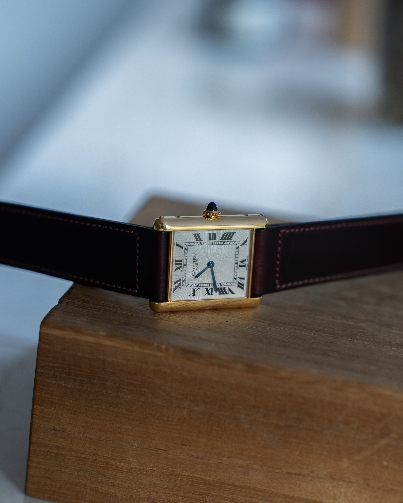Cartier Tank Louis LM in YG, CPCP "Collection Prive" later rosette dial, full set