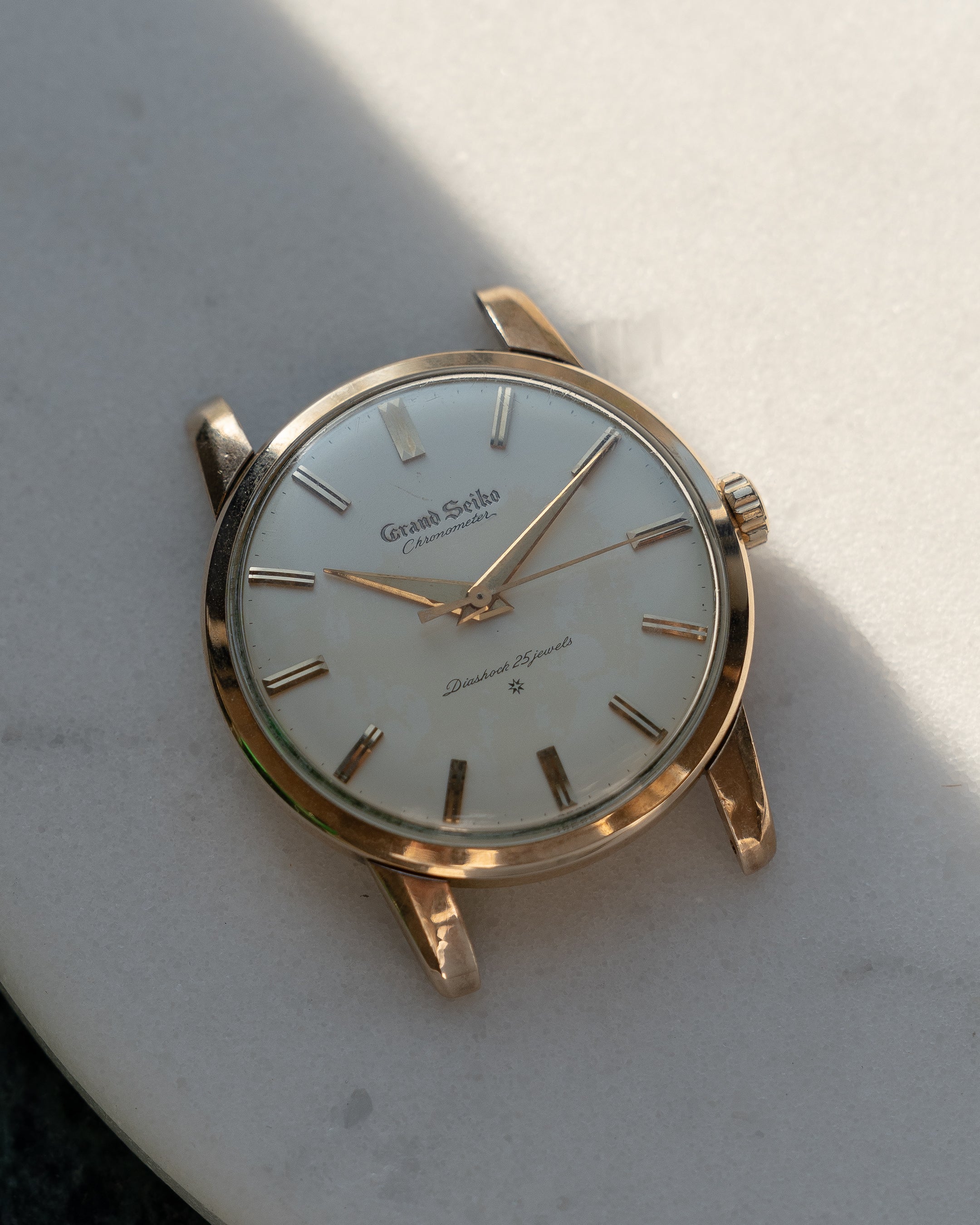 Grand Seiko First carved dial, April 1961, transitional "special dial"
