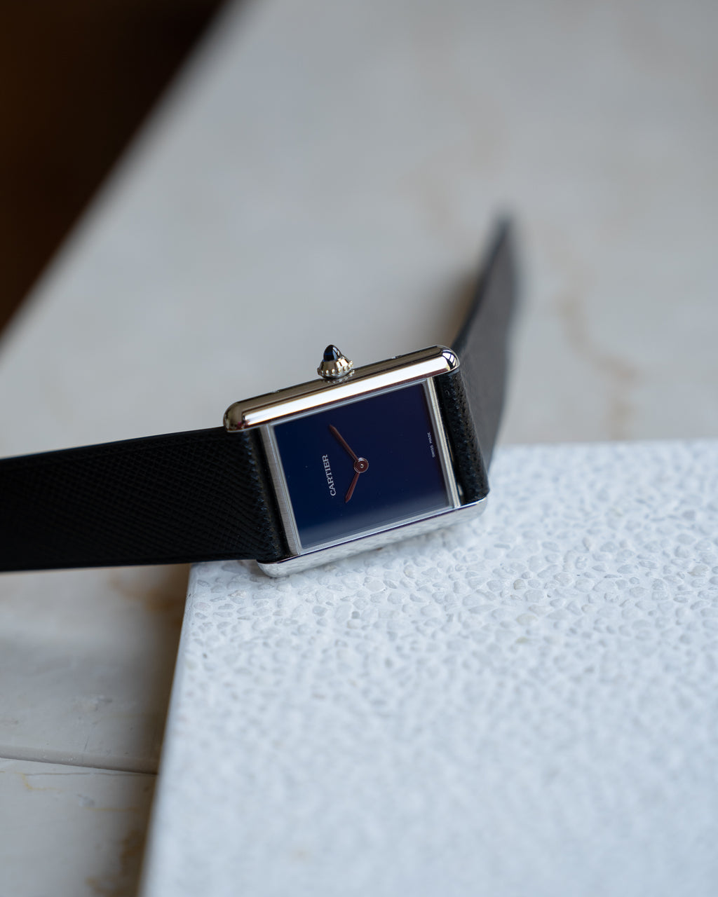Cartier Must Tank steel, Blue dial - WSTA0055