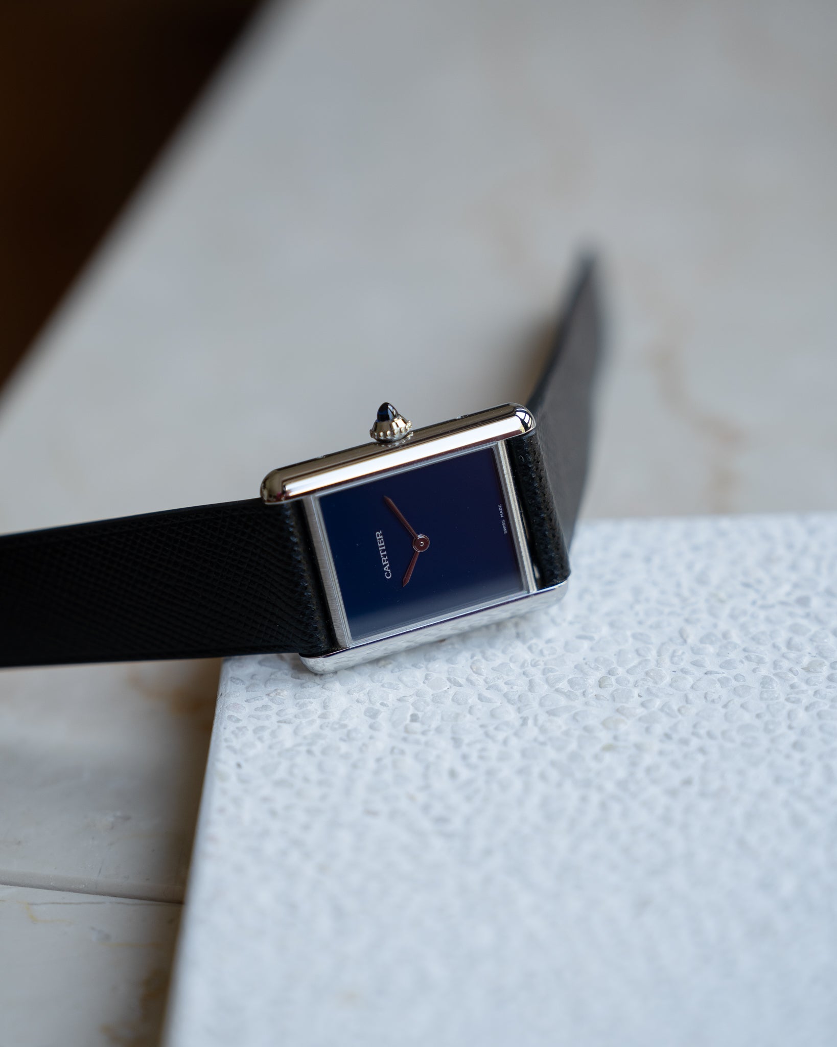 Cartier Must Tank steel, Blue dial - WSTA0055