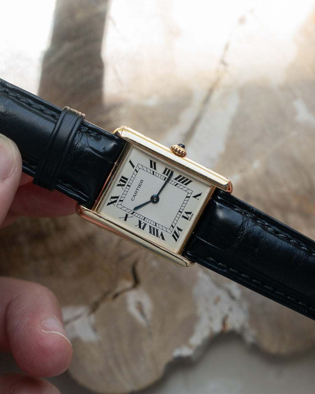 Cartier Tank Louis in 18k yellow gold, W1512856, Cal. 90.06