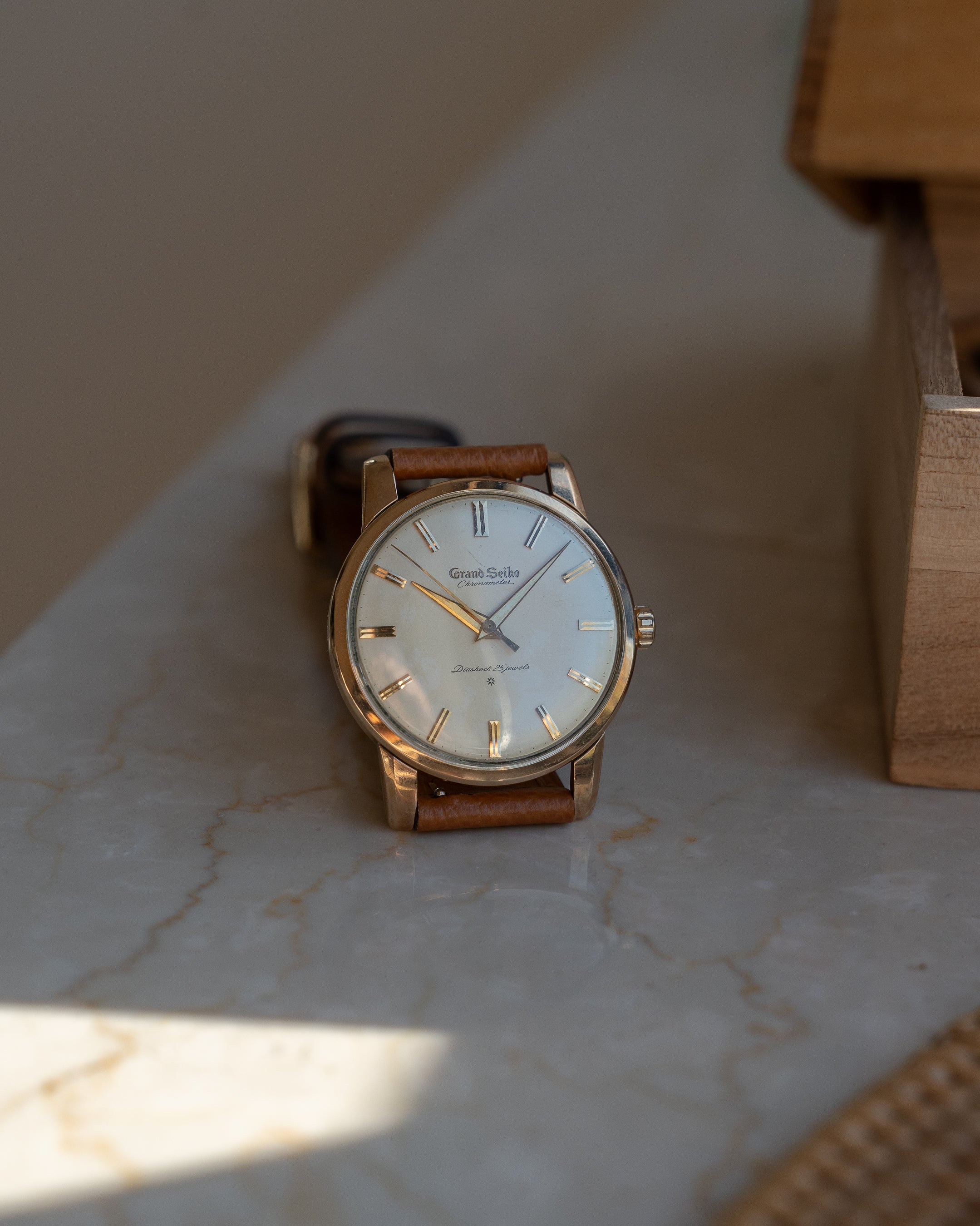 Grand Seiko First carved dial, April 1961, transitional "special dial"