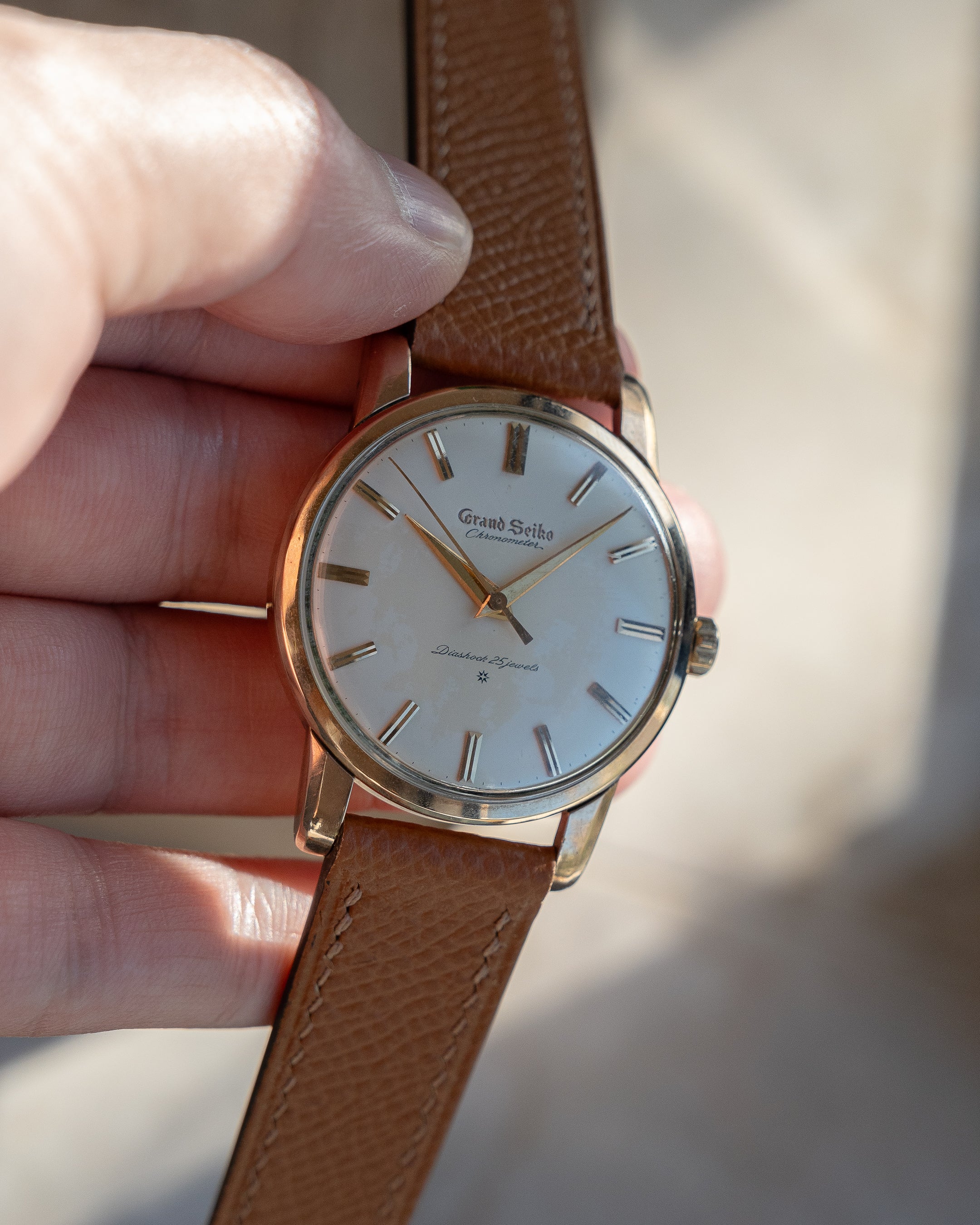 Grand Seiko First carved dial, April 1961, transitional "special dial"
