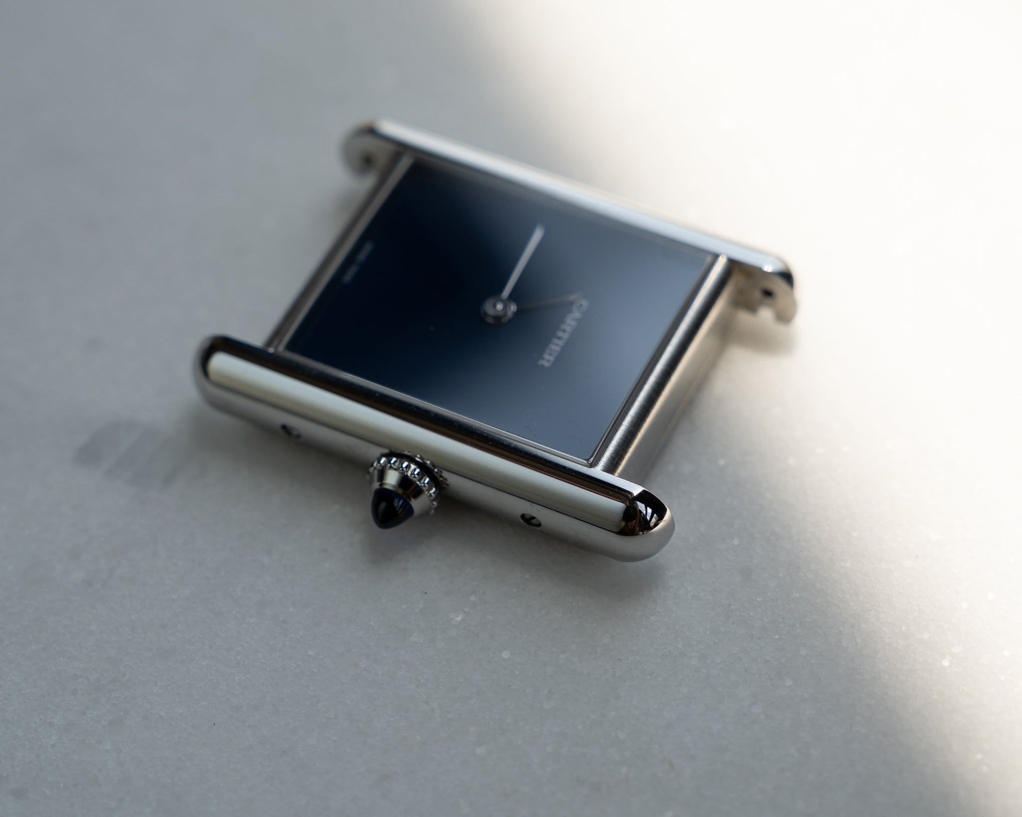 Cartier Must Tank steel, Blue dial - WSTA0055