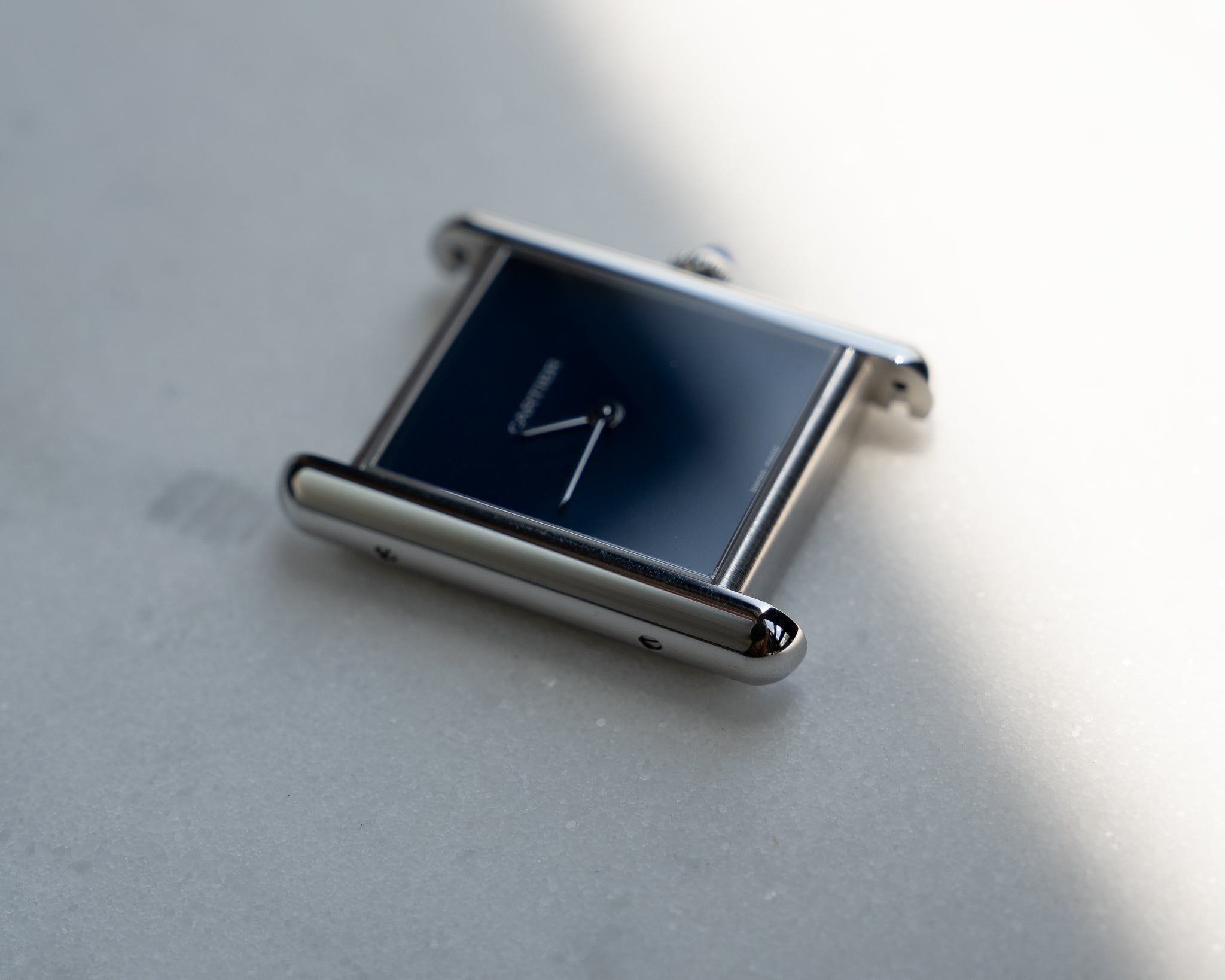 Cartier Must Tank steel, Blue dial - WSTA0055
