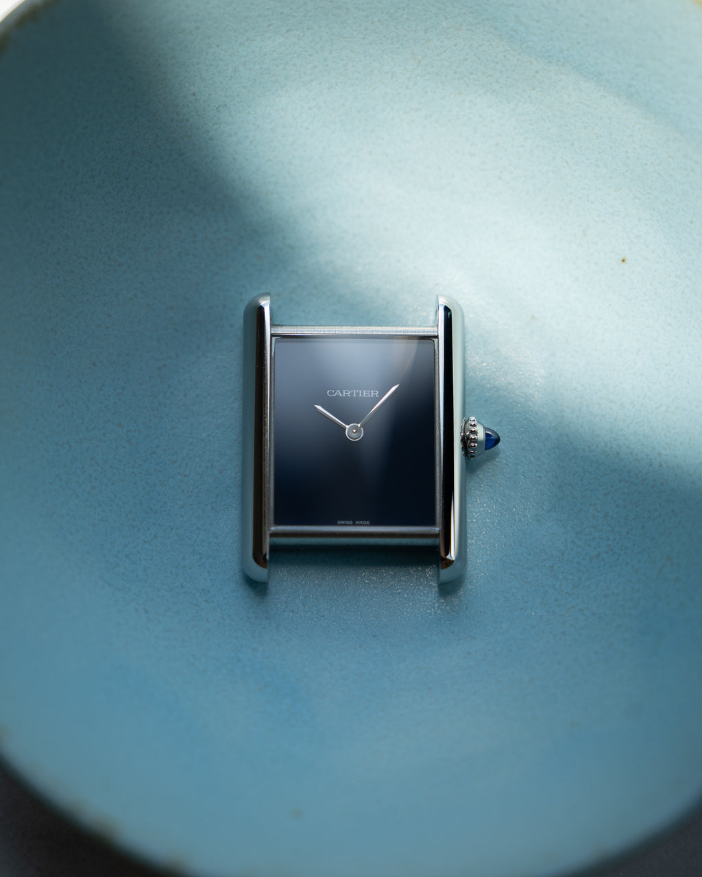 Cartier Must Tank steel, Blue dial - WSTA0055