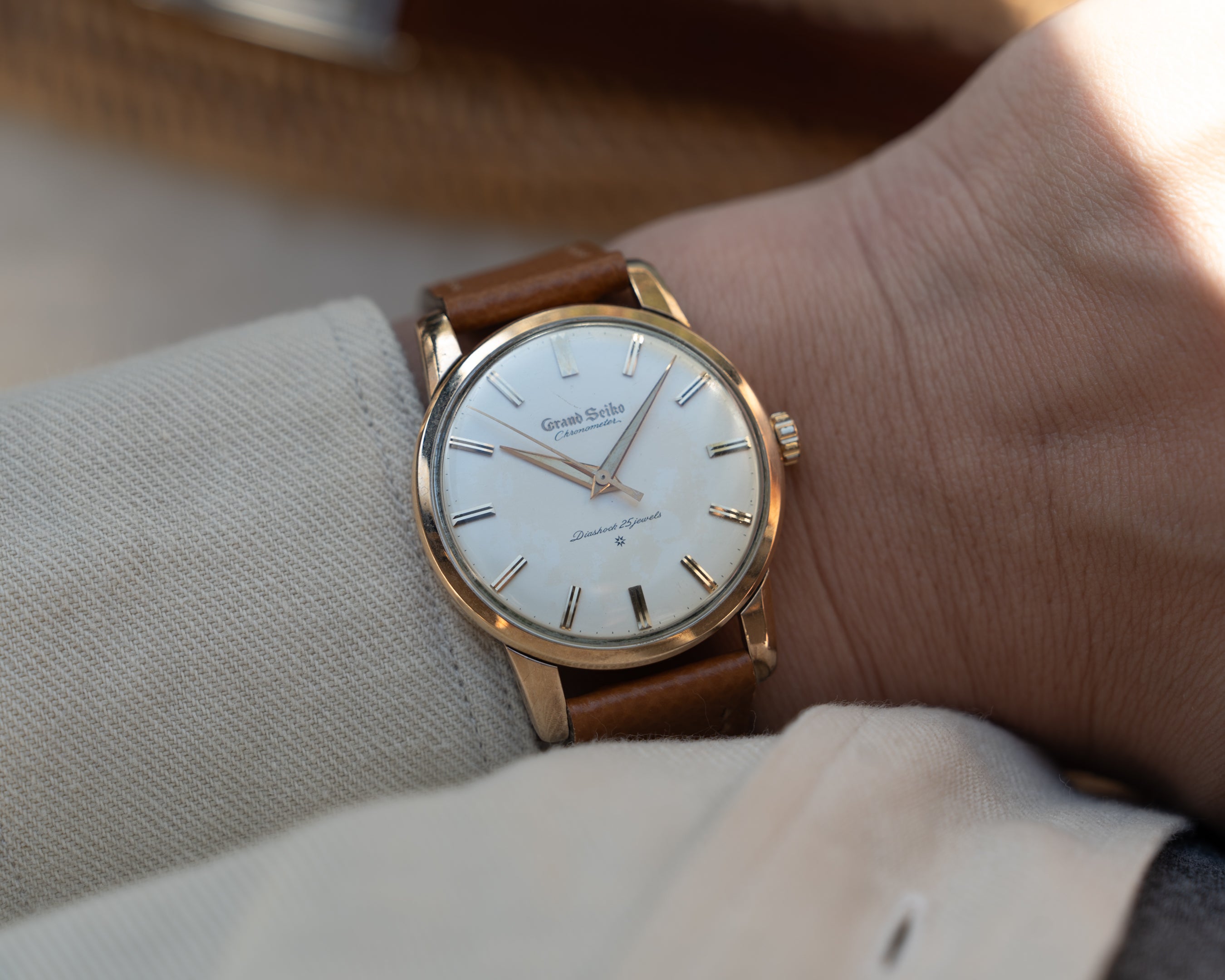 Grand Seiko First carved dial, April 1961, transitional "special dial"