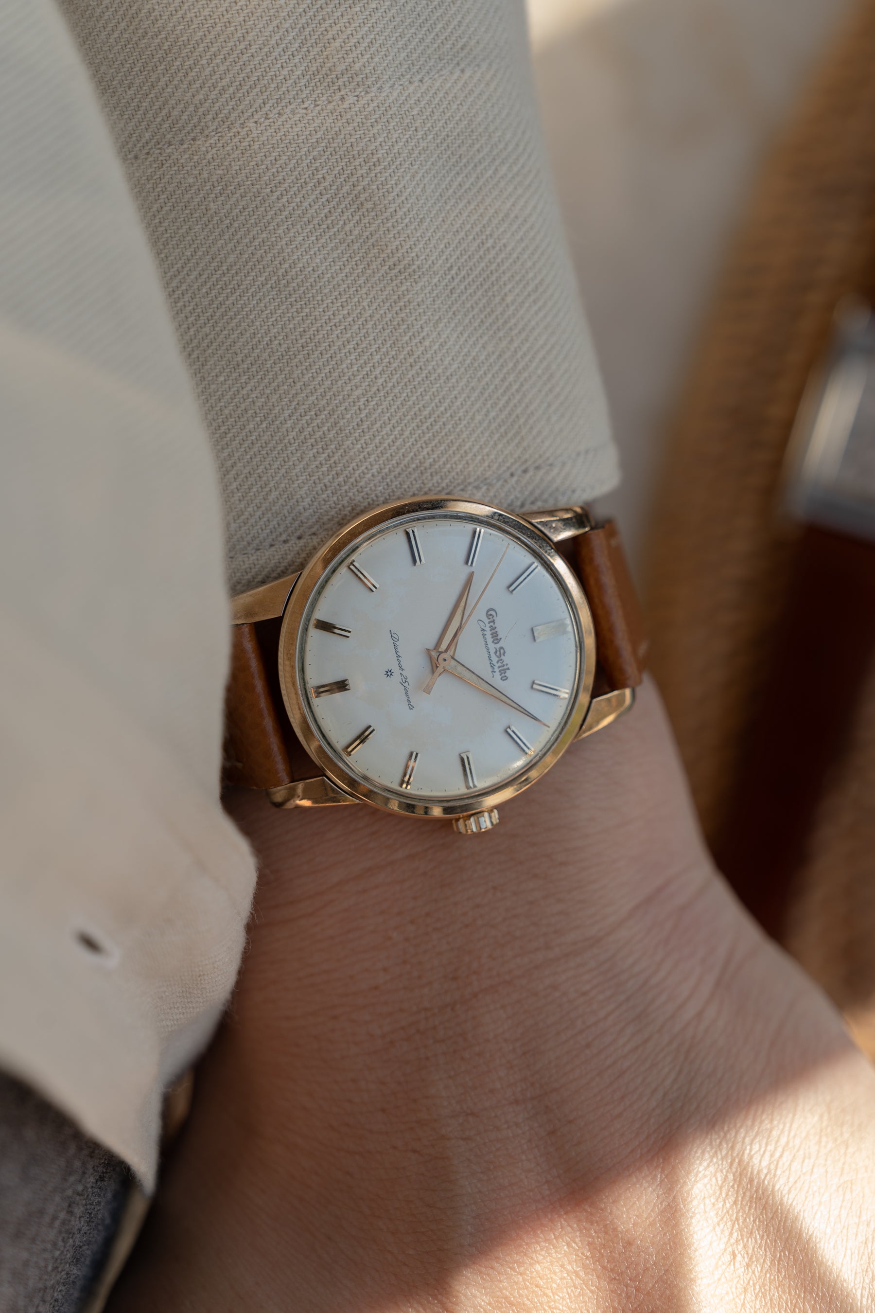 Grand Seiko First carved dial, April 1961, transitional "special dial"