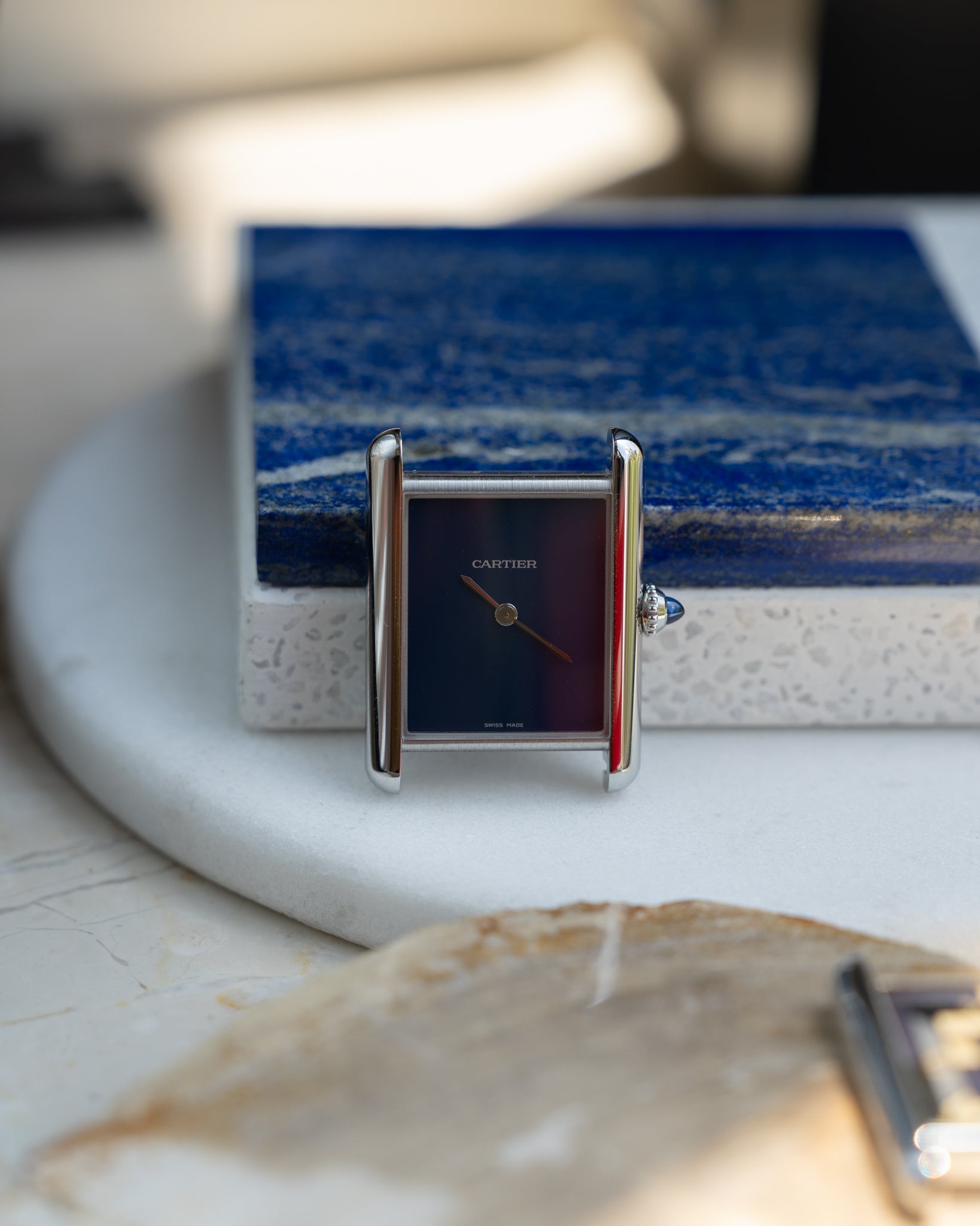 Cartier Must Tank steel, Blue dial - WSTA0055