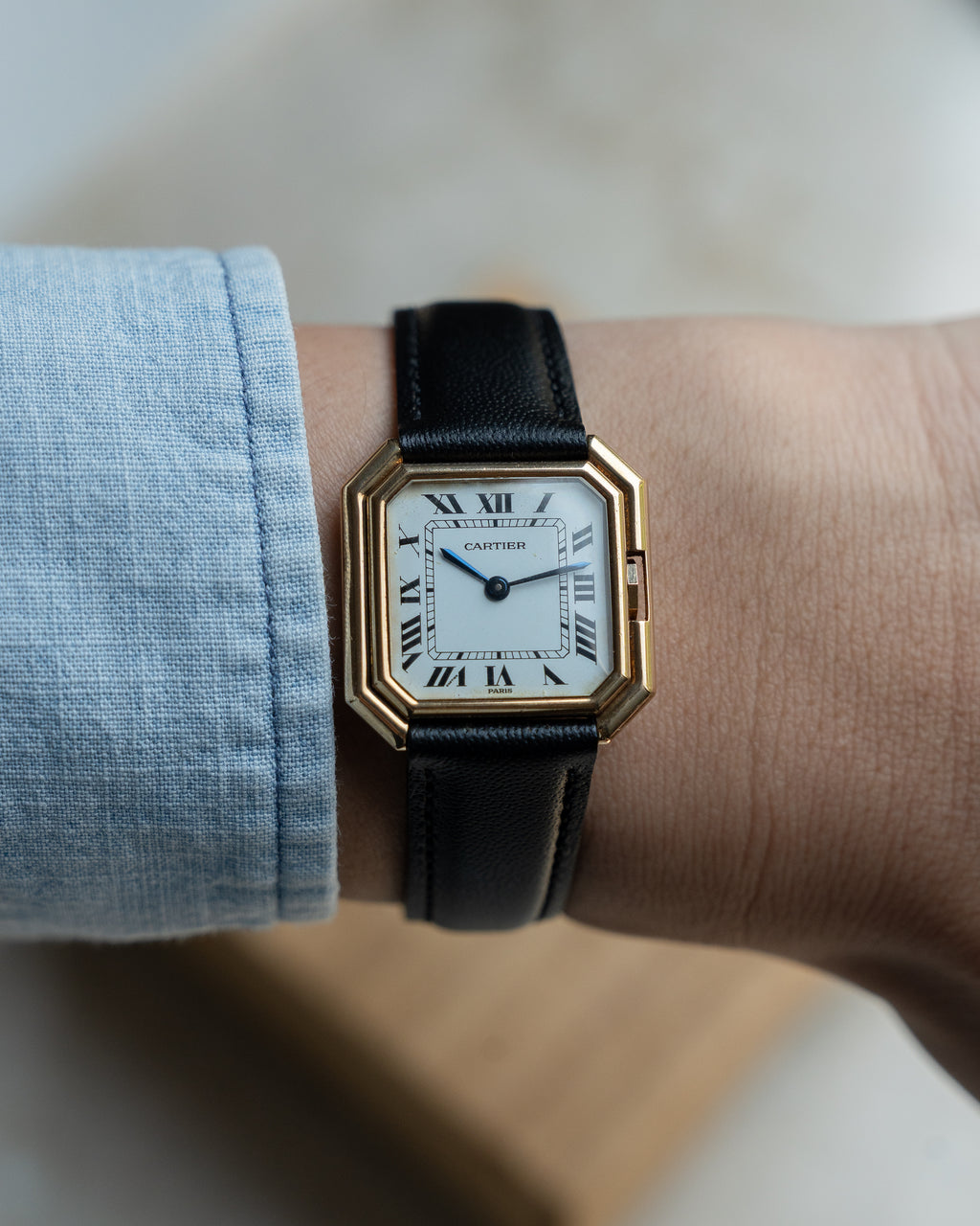 Cartier Ceinture 18k yellow gold, Paris dial, LM size ref 78099 - lifetime guarantee card, full set