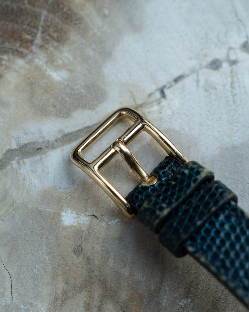 Hermès Kelly Watch blue dial with black calf leather strap