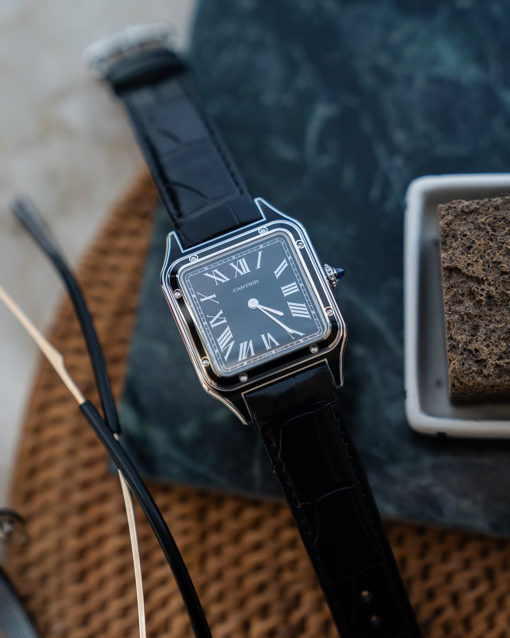 Cartier Santos Dumont WSSA0046 - black lacquer