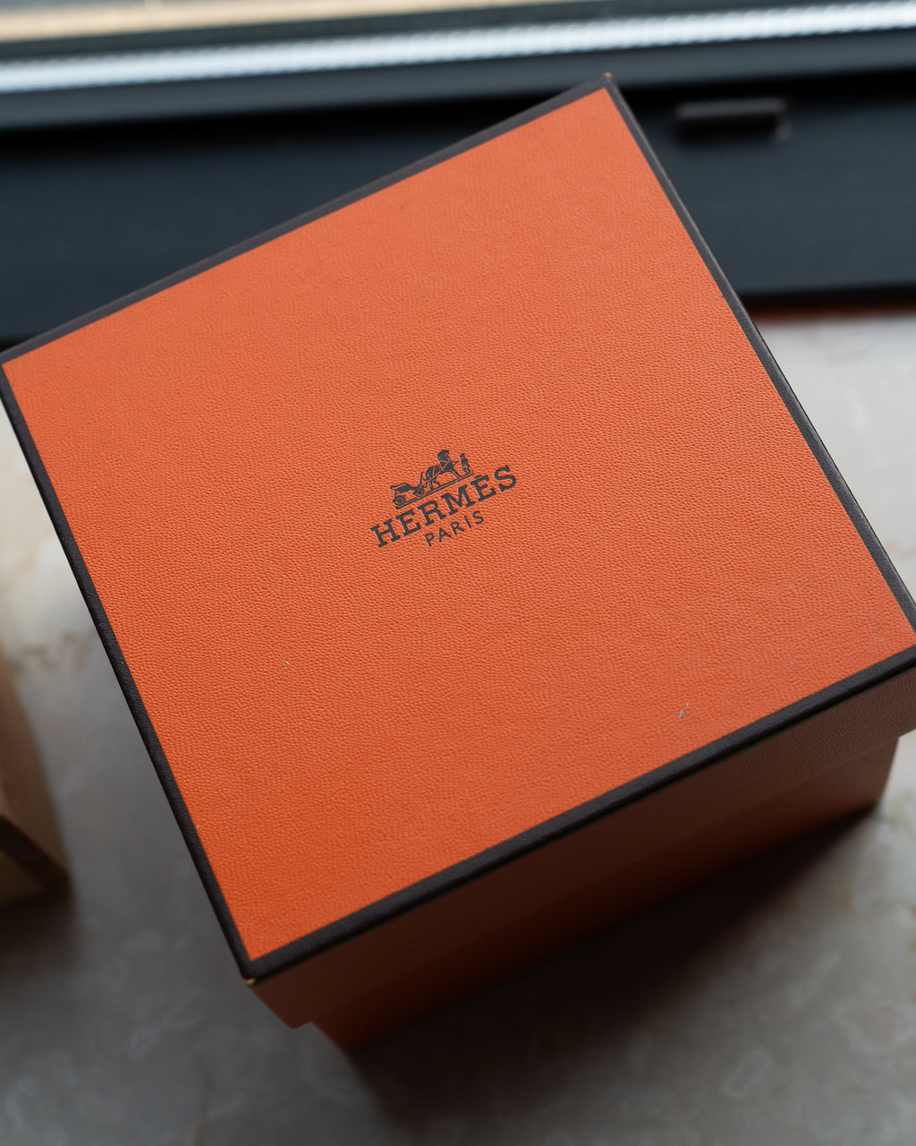 Hermès Kelly Watch blue dial with black calf leather strap
