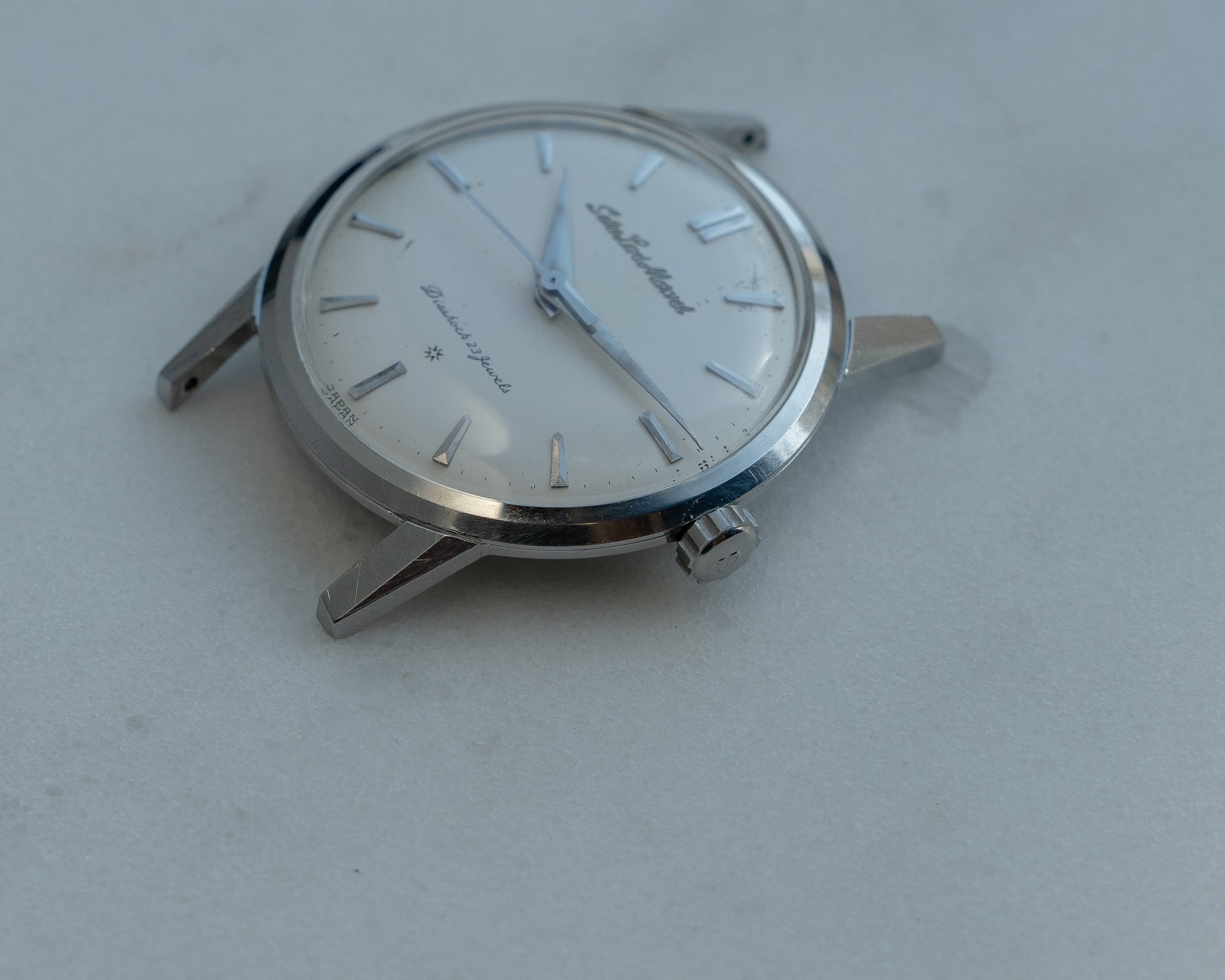 Seiko Lord Marvel 1st generation in steel, carved Mark 2 dial, "special dial"