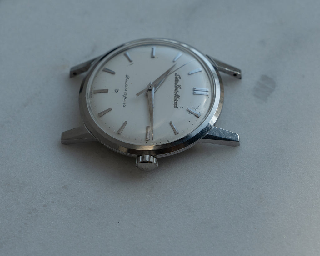 Seiko Lord Marvel 1st generation in steel, carved Mark 2 dial, "special dial"