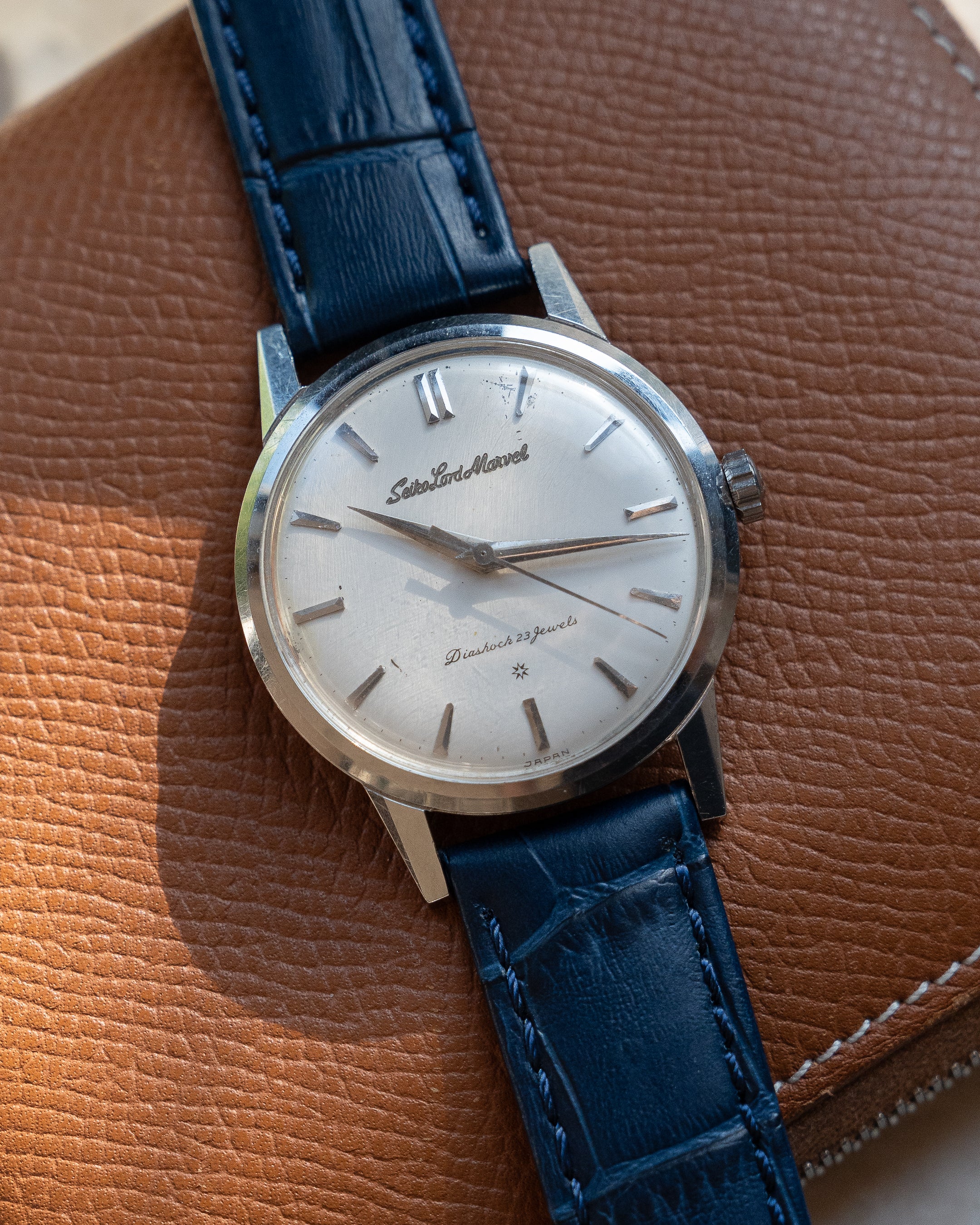 Seiko Lord Marvel 1st generation in steel, carved Mark 2 dial, "special dial"