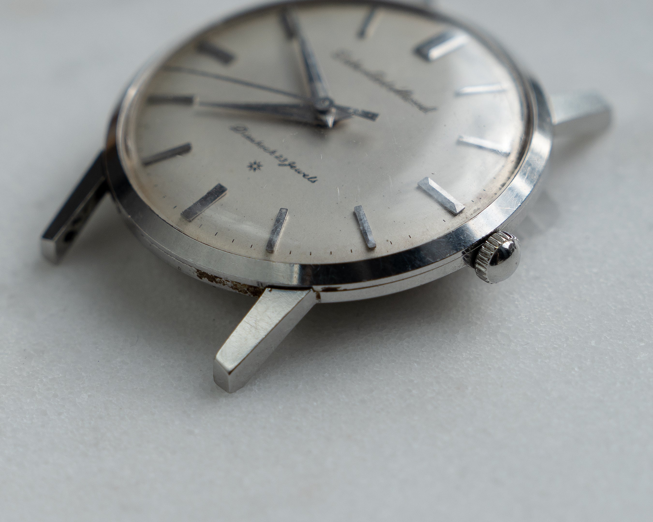 Seiko Lord Marvel 1st generation, carved mark 3 dial in steel, June 1960, J14038