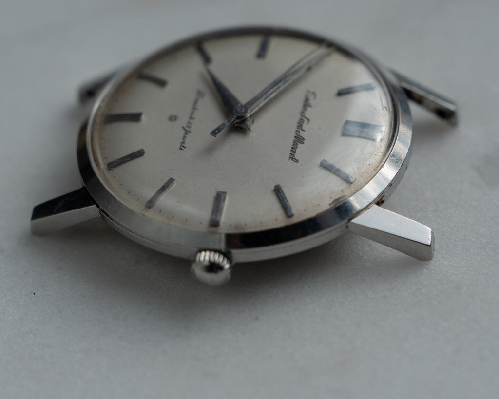Seiko Lord Marvel 1st generation, carved mark 3 dial in steel, June 1960, J14038
