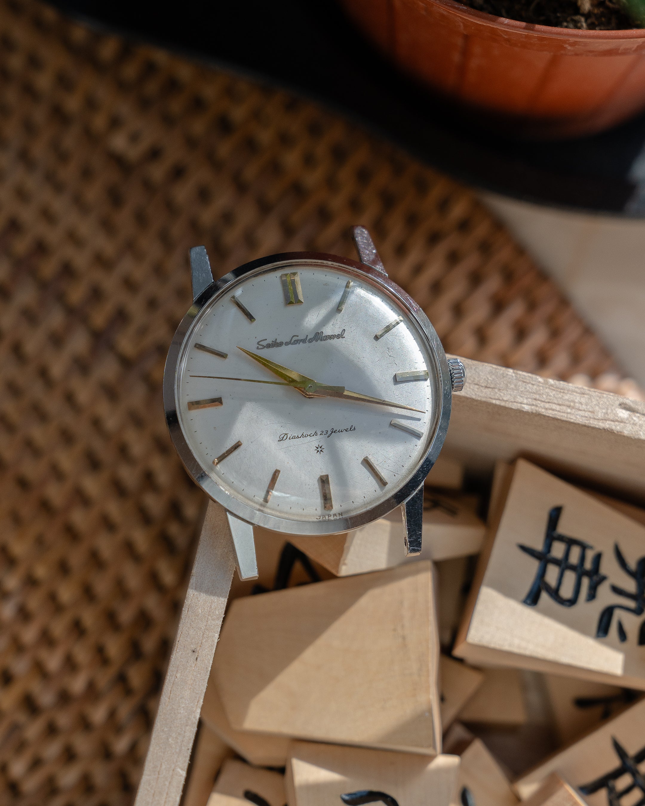 セイコー ロードマーベル 初代、刻印マーク3文字盤、1959年10月、「白金」