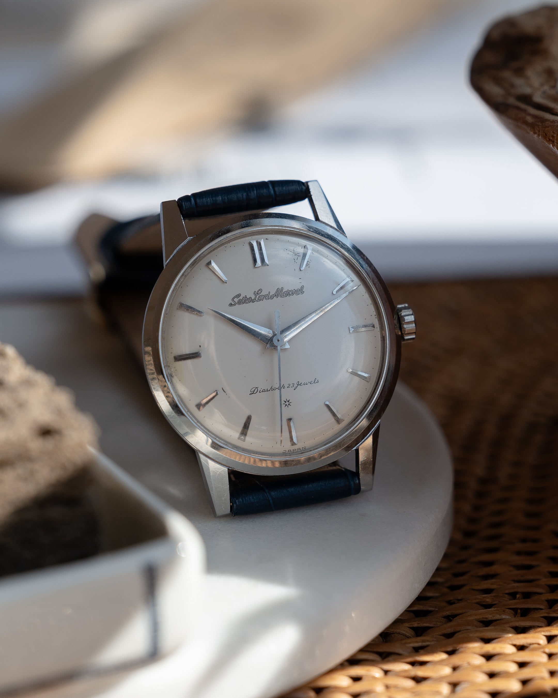 Seiko Lord Marvel 1st generation in steel, carved Mark 2 dial, "special dial"